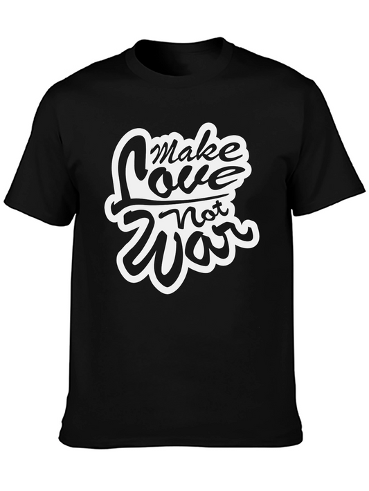Make Love Not War Graphic Tee - Black
