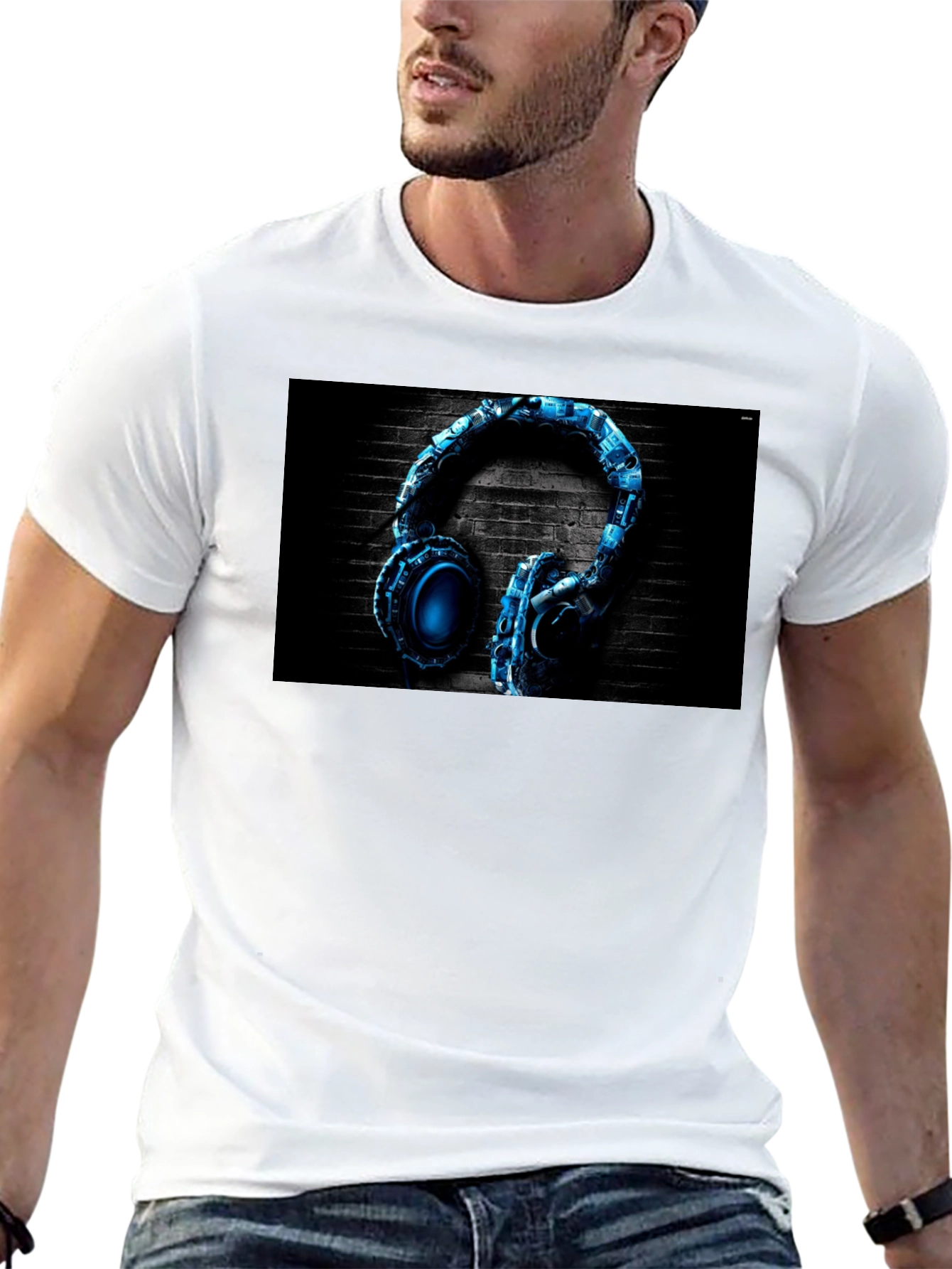 Headphones Graphic T-Shirt - Music Lover Apparel