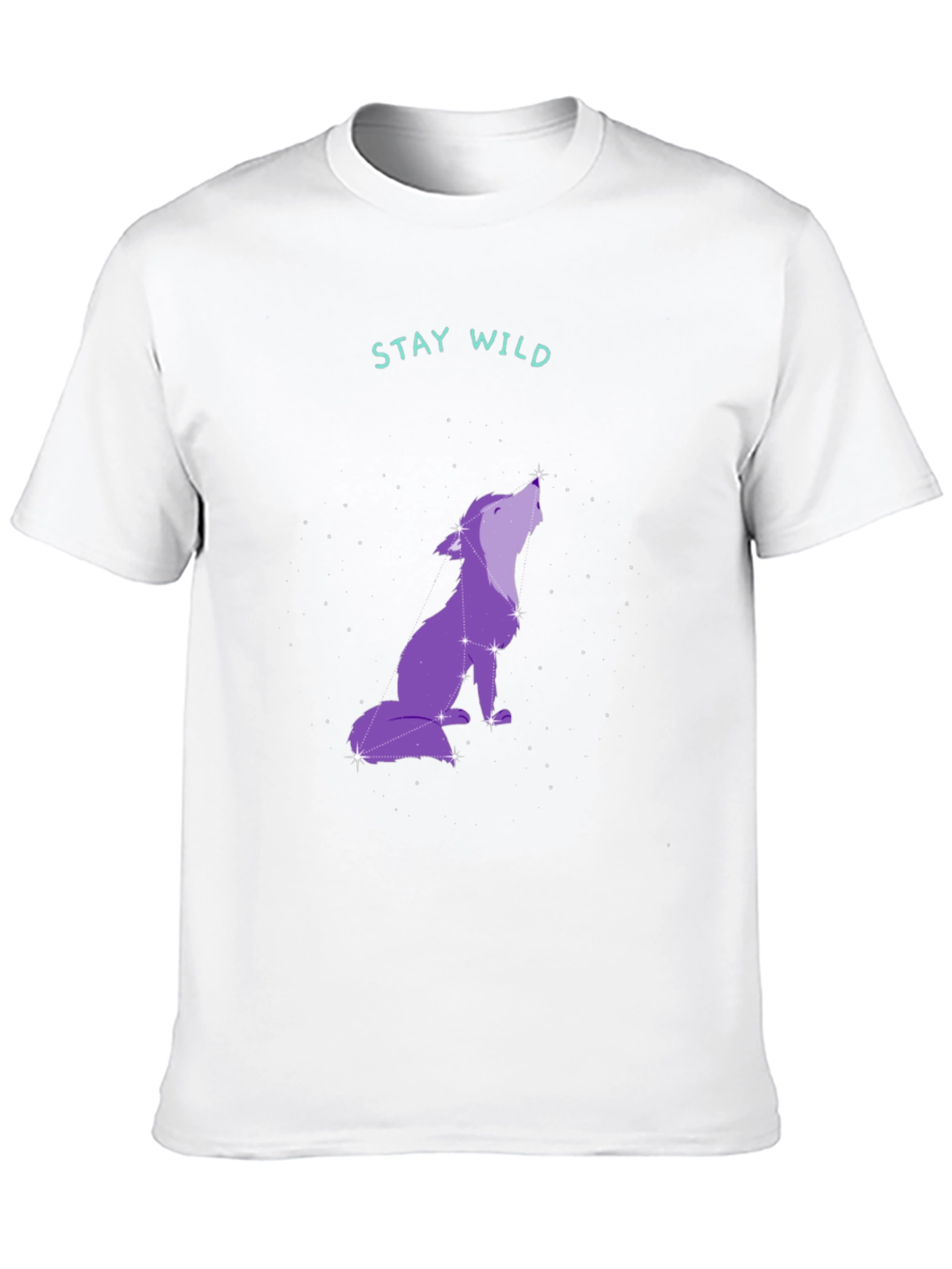 Stay Wild Wolf Graphic Tee - Black