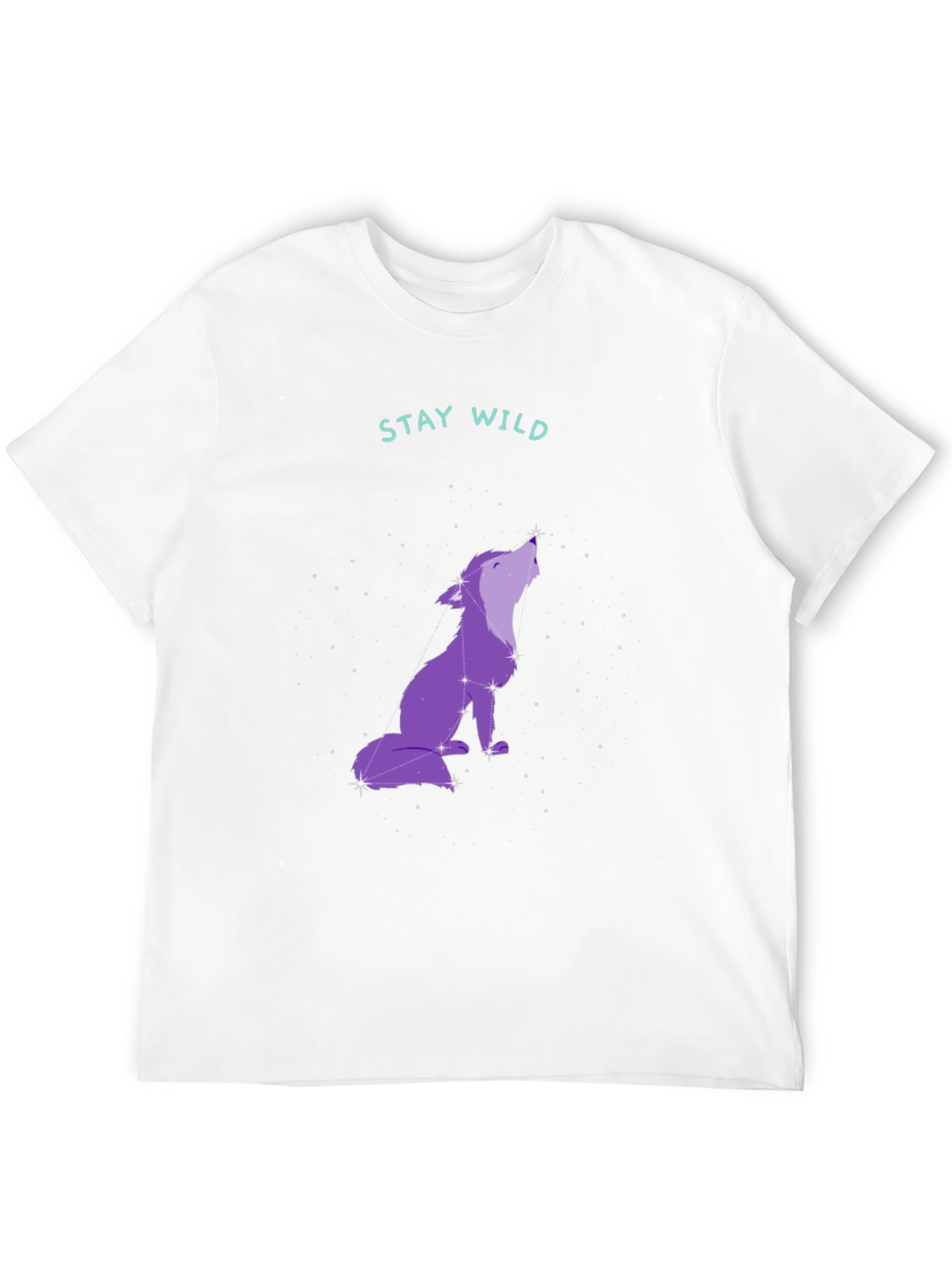 Stay Wild Wolf Graphic Tee - Black