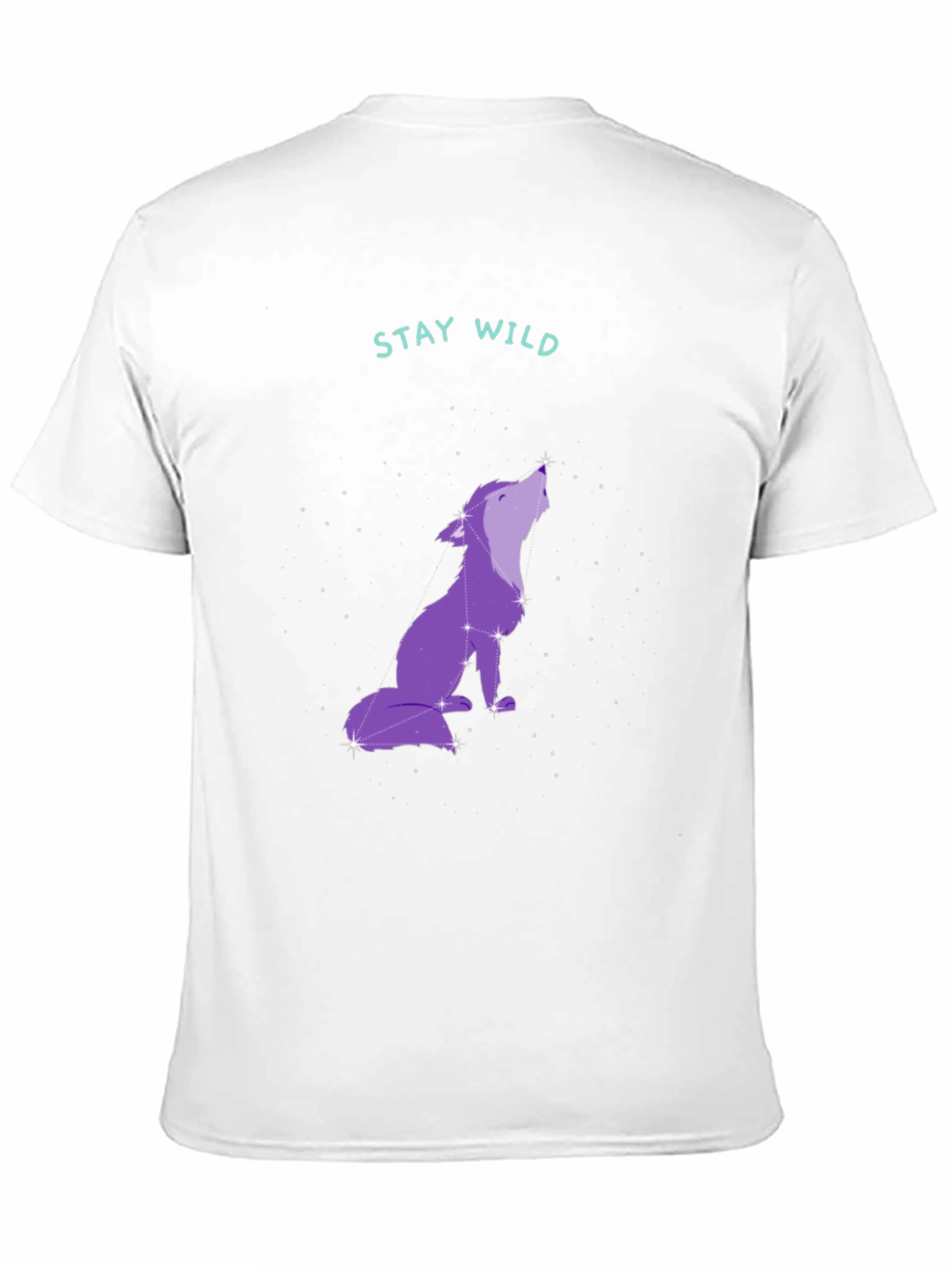 Stay Wild Wolf Graphic Tee - Black