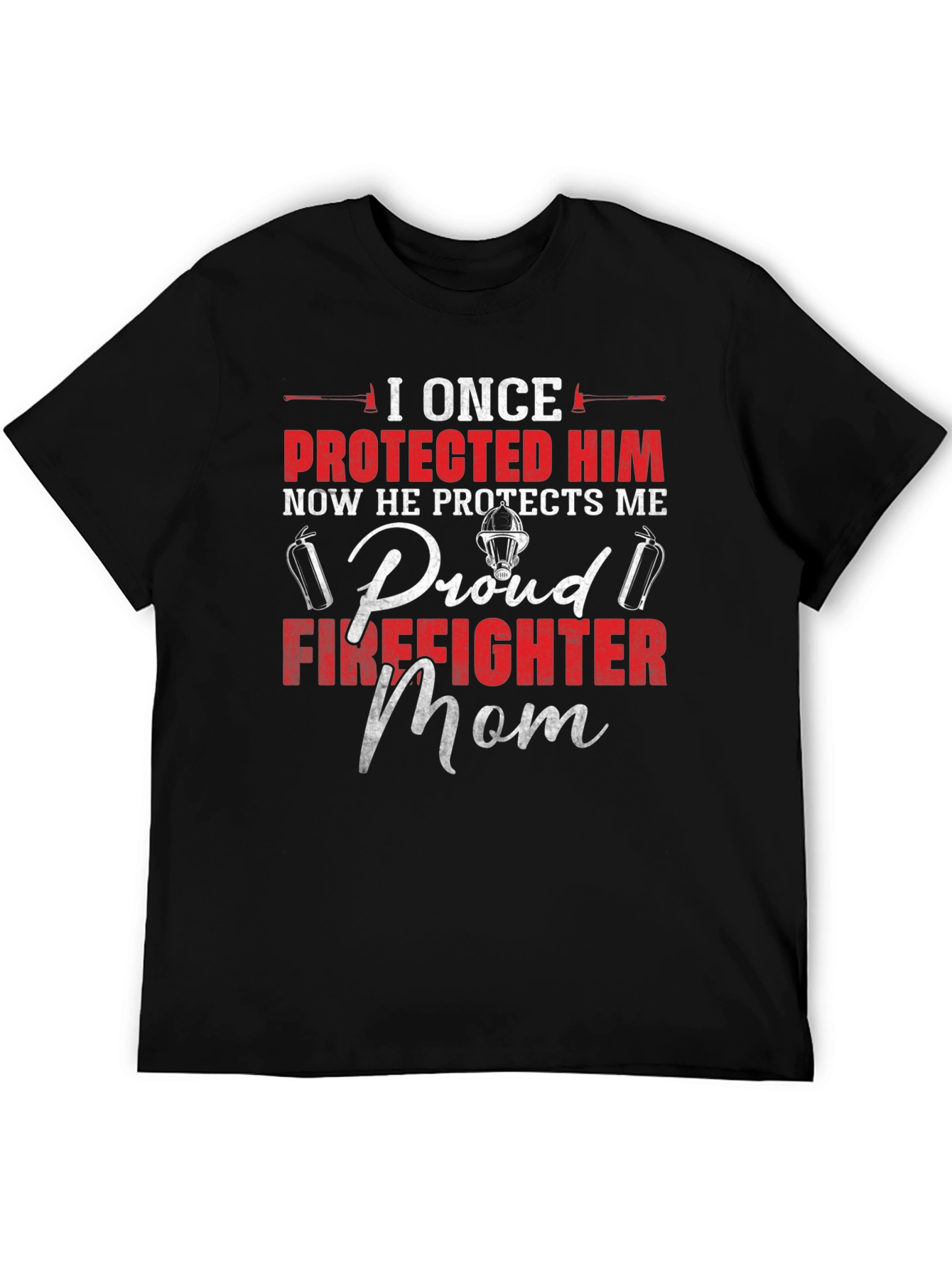 Proud Firefighter Mom Graphic Tee