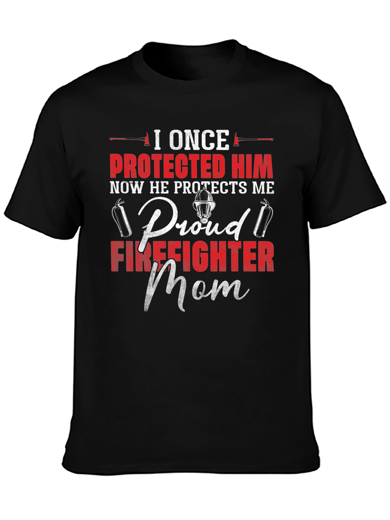 Proud Firefighter Mom Graphic Tee