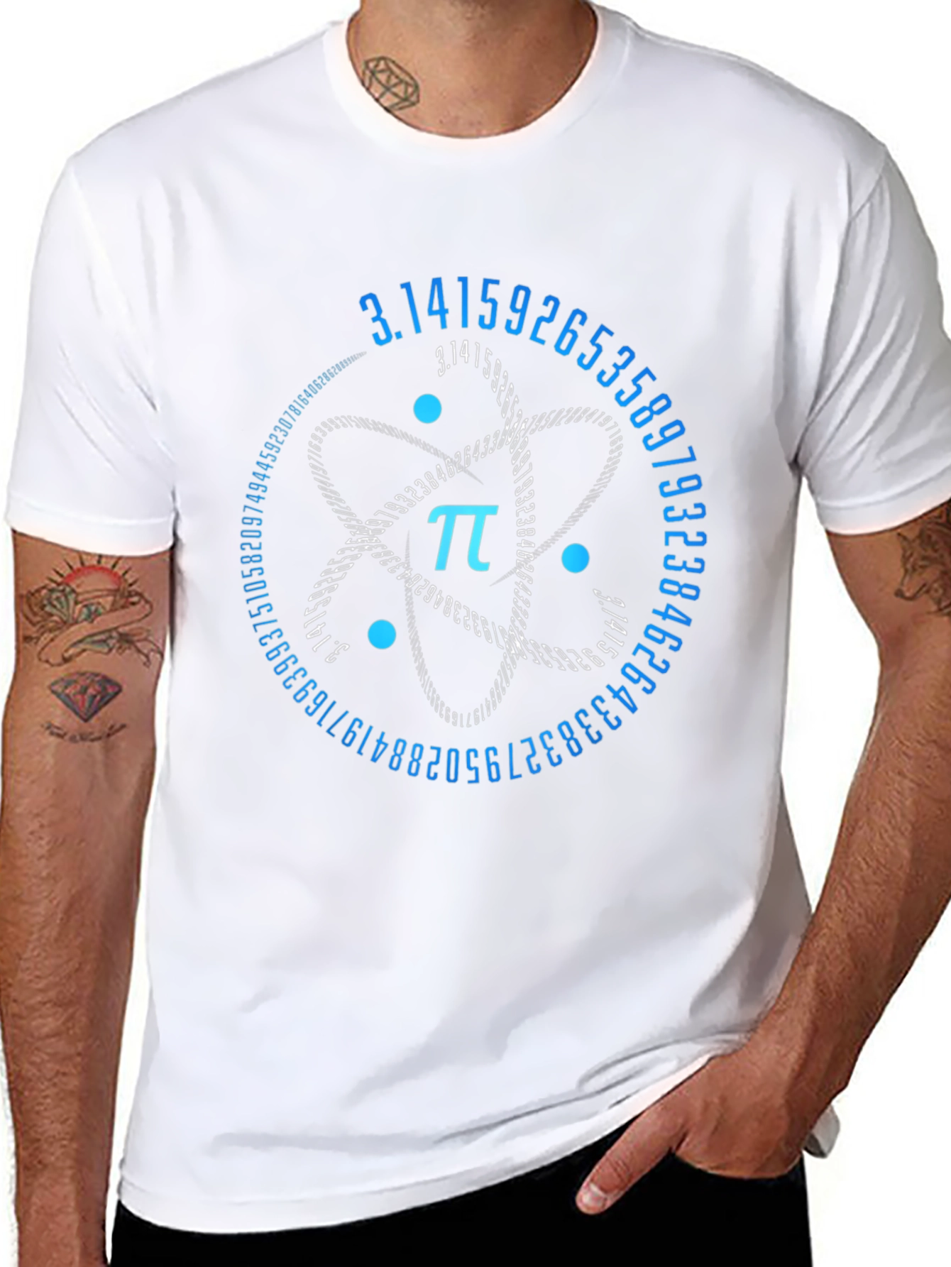 Pi Atom T-Shirt - Math Science Tee