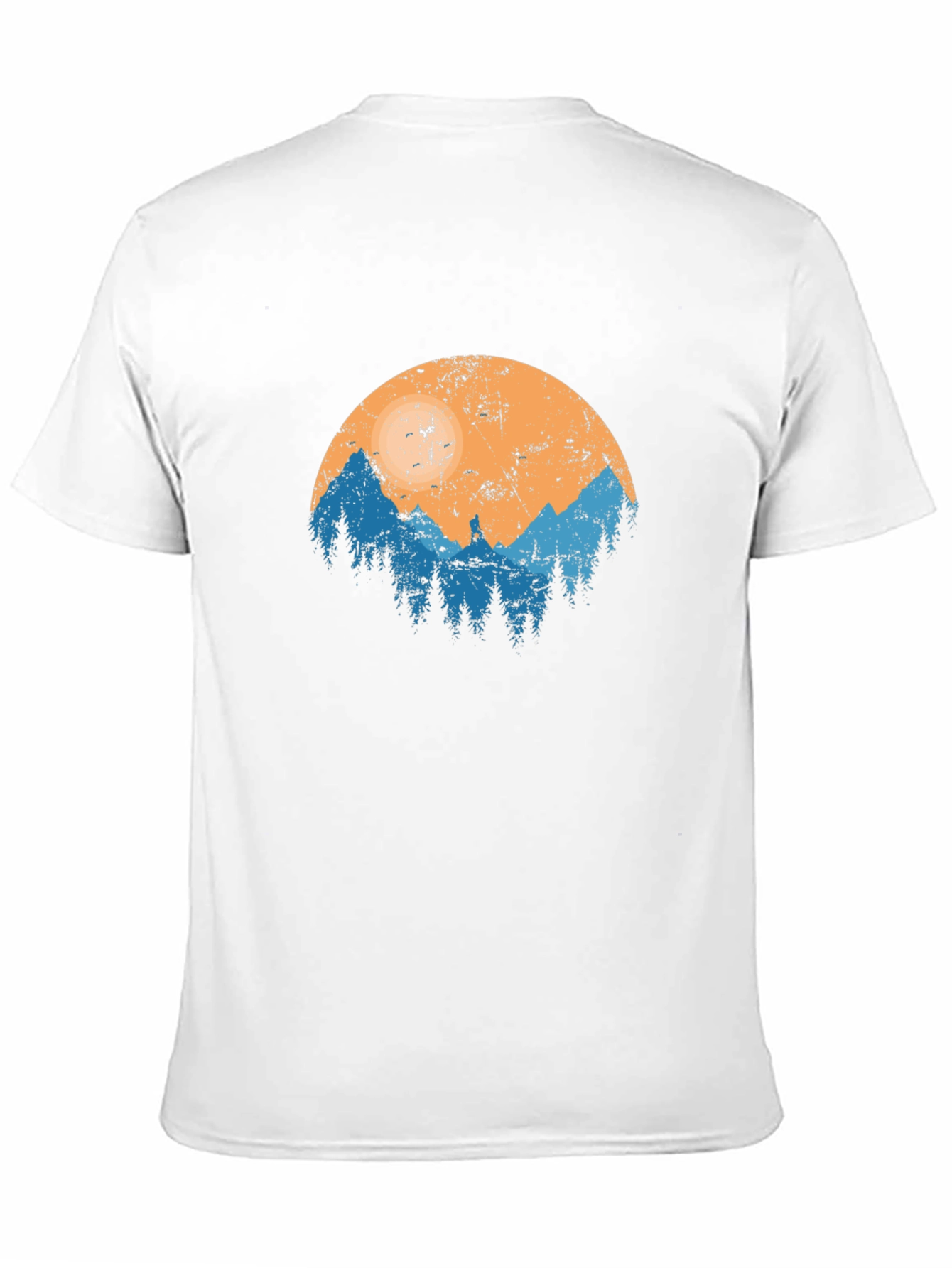 Nature Print Black T-Shirt