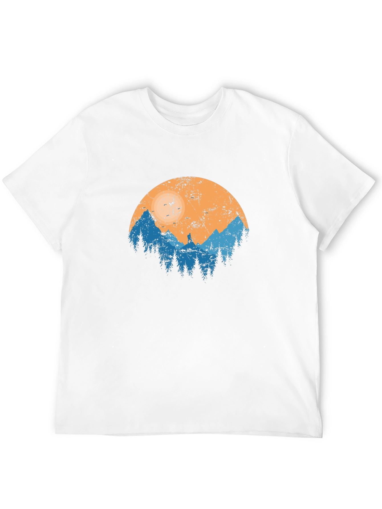 Nature Print Black T-Shirt
