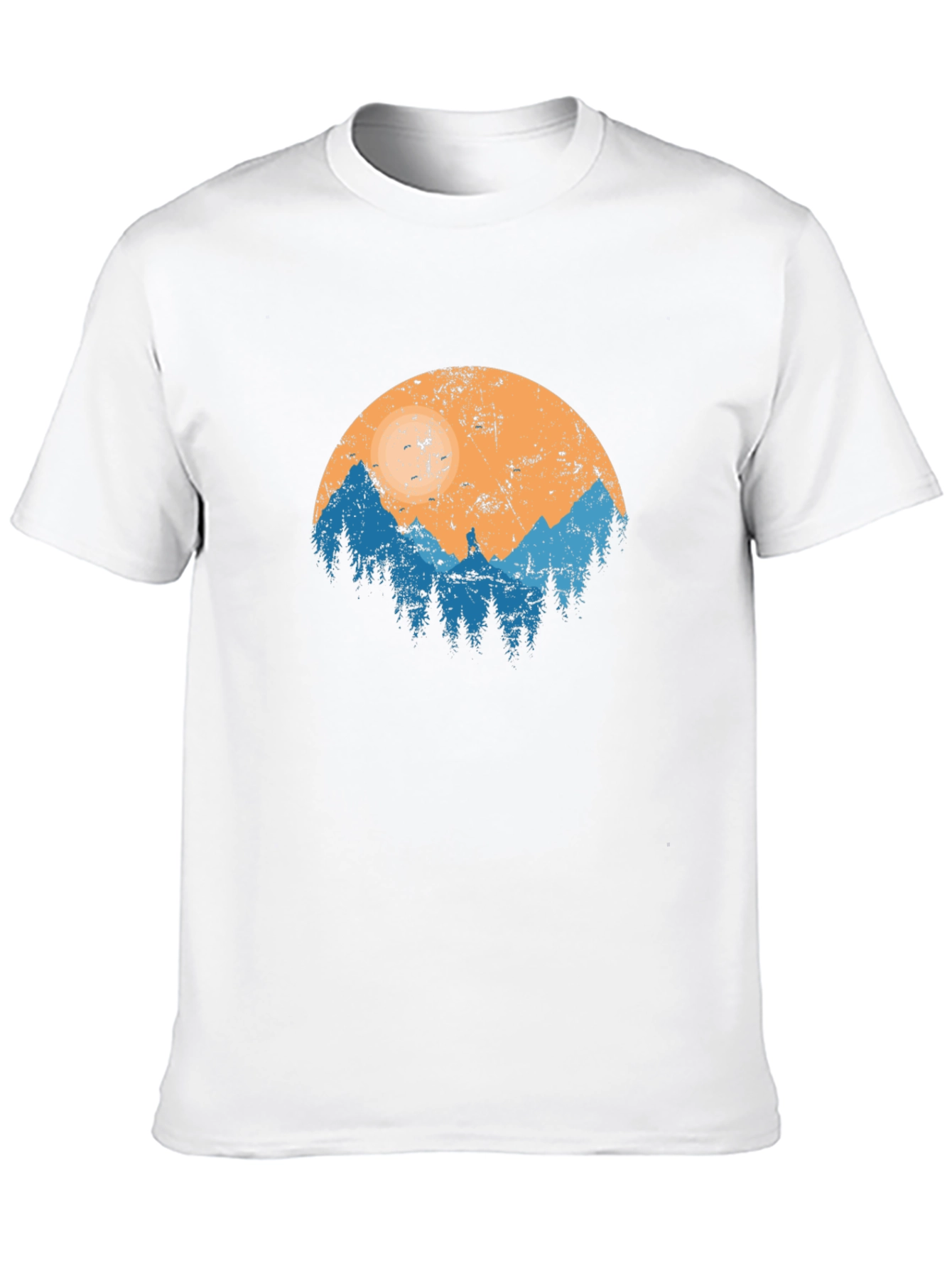 Nature Print Black T-Shirt