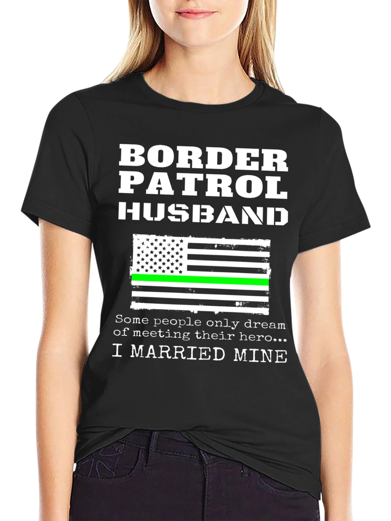 Border Patrol Husband T-Shirt Patriotic Support