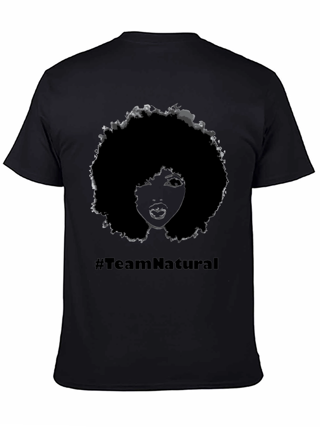 Team Natural Afro Graphic Tee - Unisex Black T-Shirt