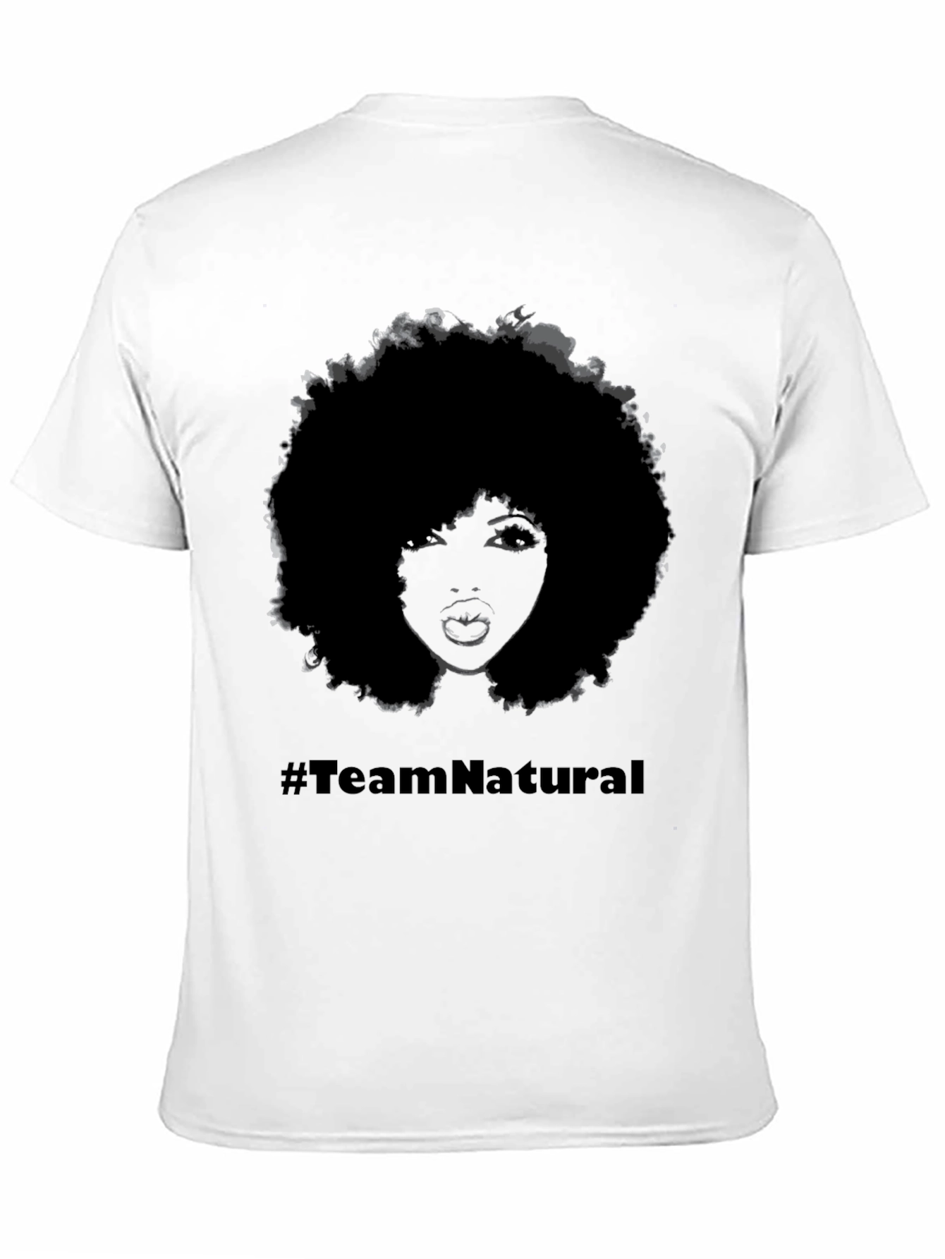 Team Natural Afro Graphic Tee - Unisex Black T-Shirt