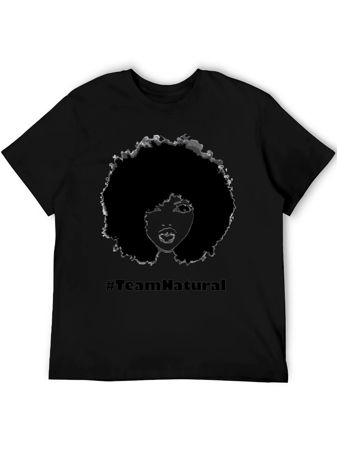 Team Natural Afro Graphic Tee - Unisex Black T-Shirt