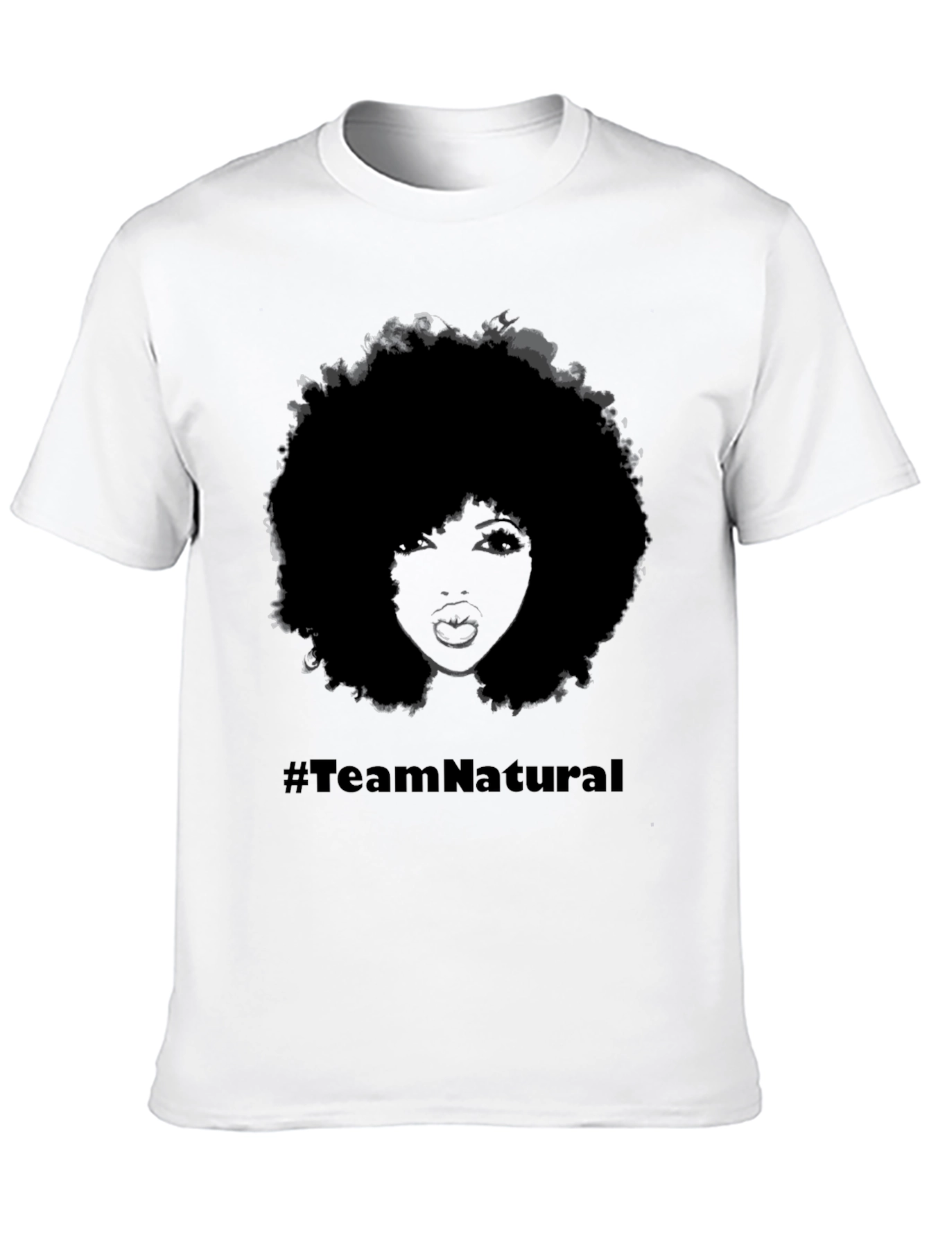 Team Natural Afro Graphic Tee - Unisex Black T-Shirt