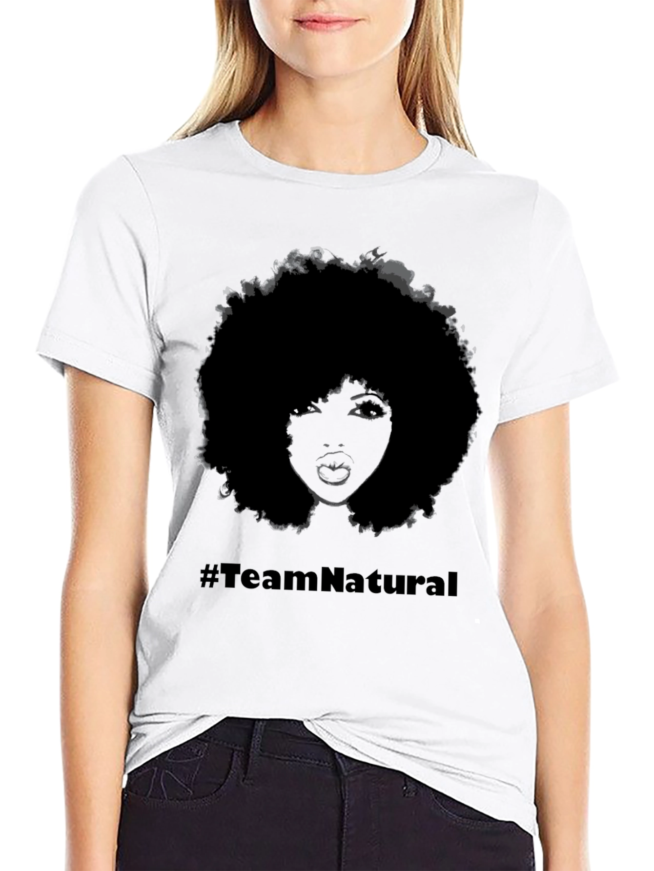 Team Natural Afro Graphic Tee - Unisex Black T-Shirt