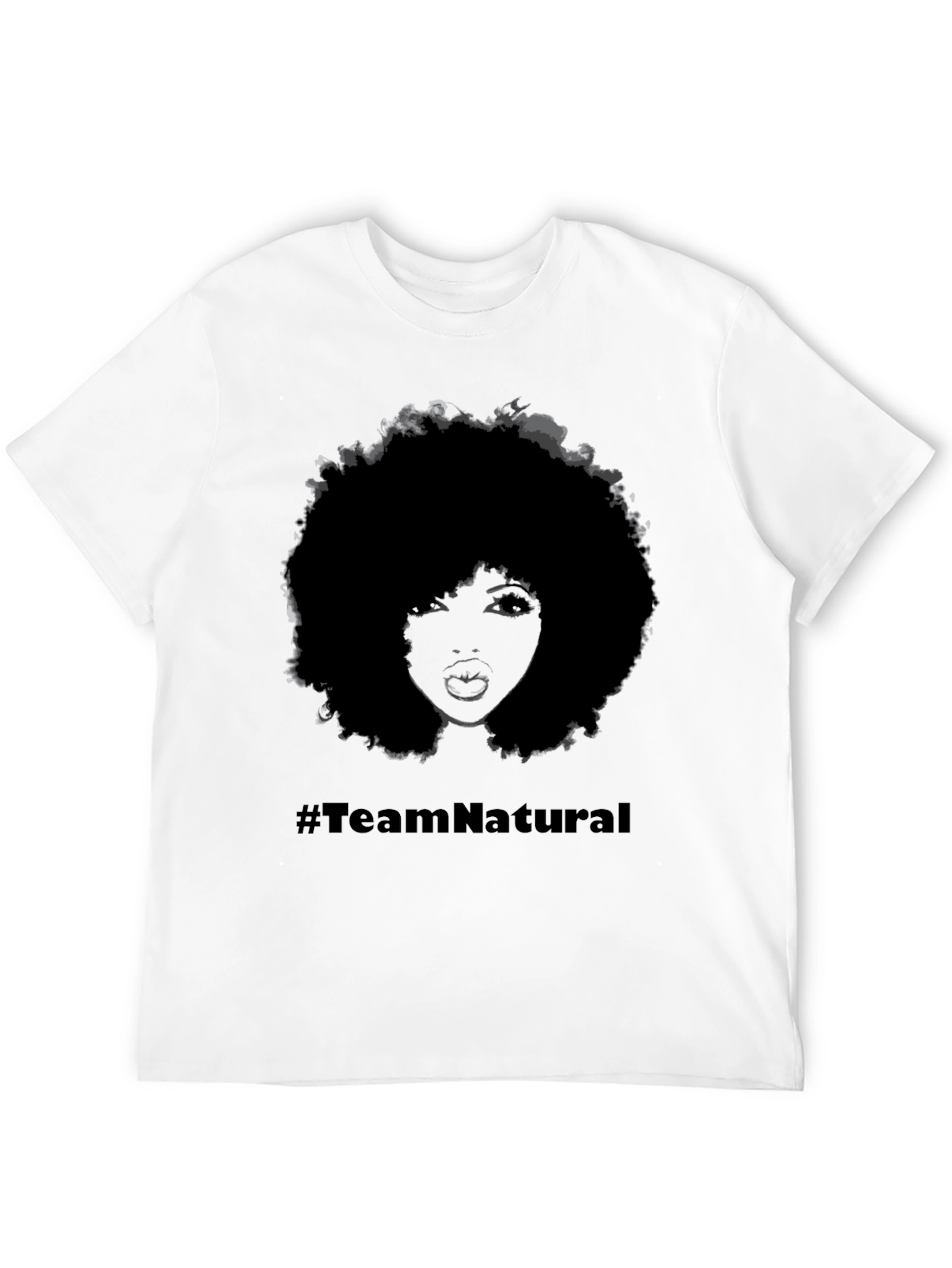 Team Natural Afro Graphic Tee - Unisex Black T-Shirt