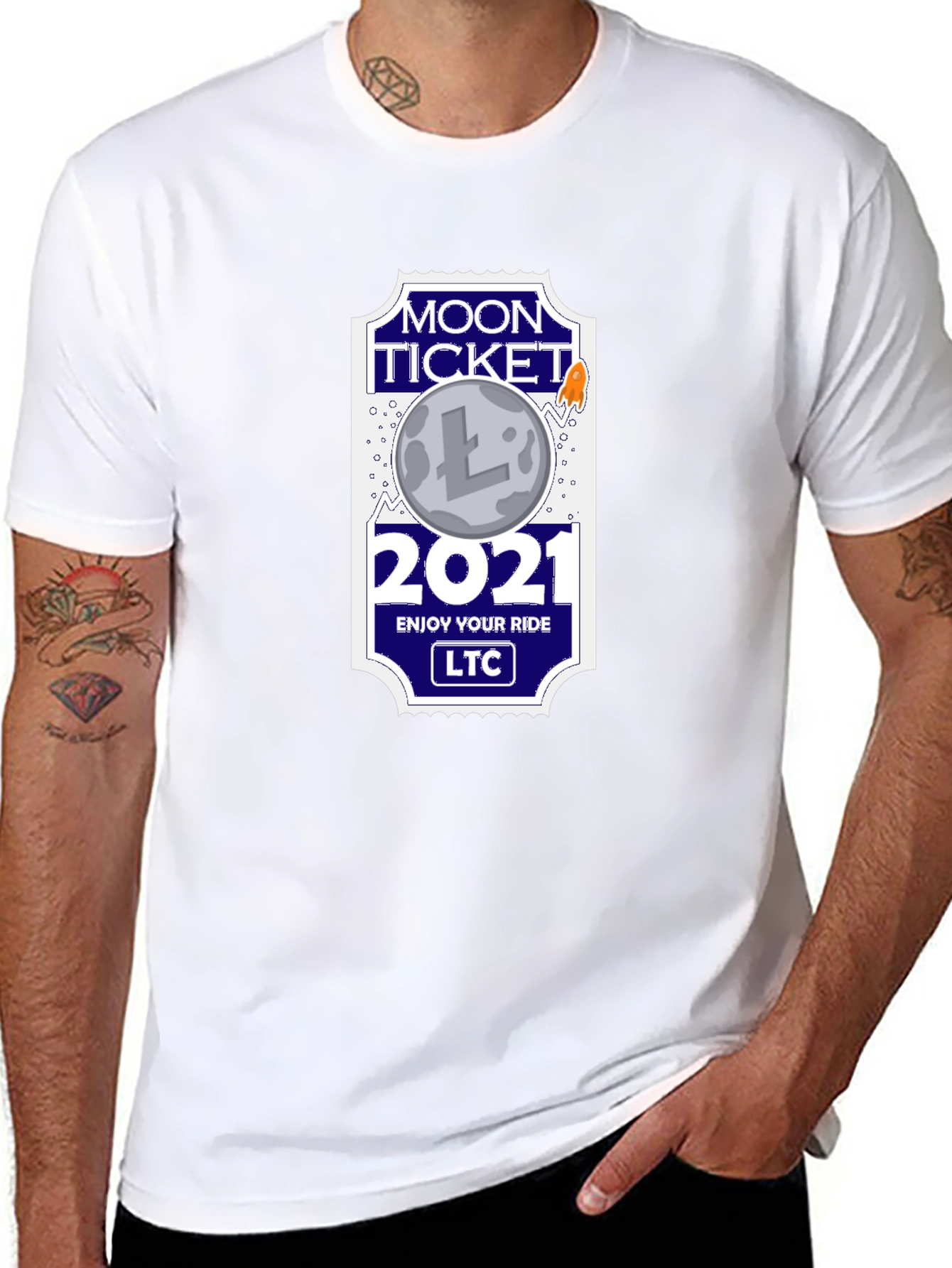 Litecoin Moon Ticket 2021 T-Shirt