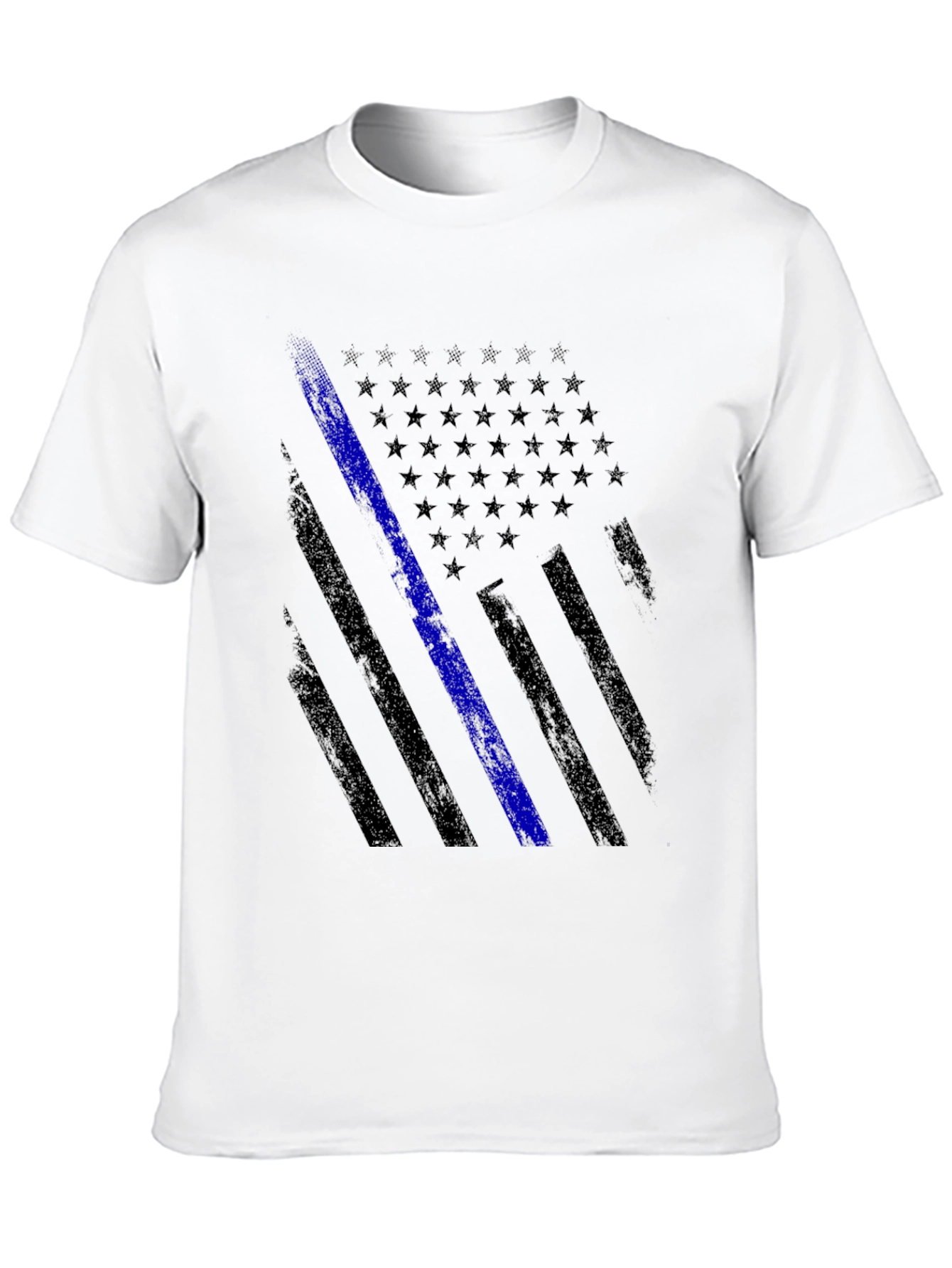 Thin Blue Line American Flag Graphic Tee