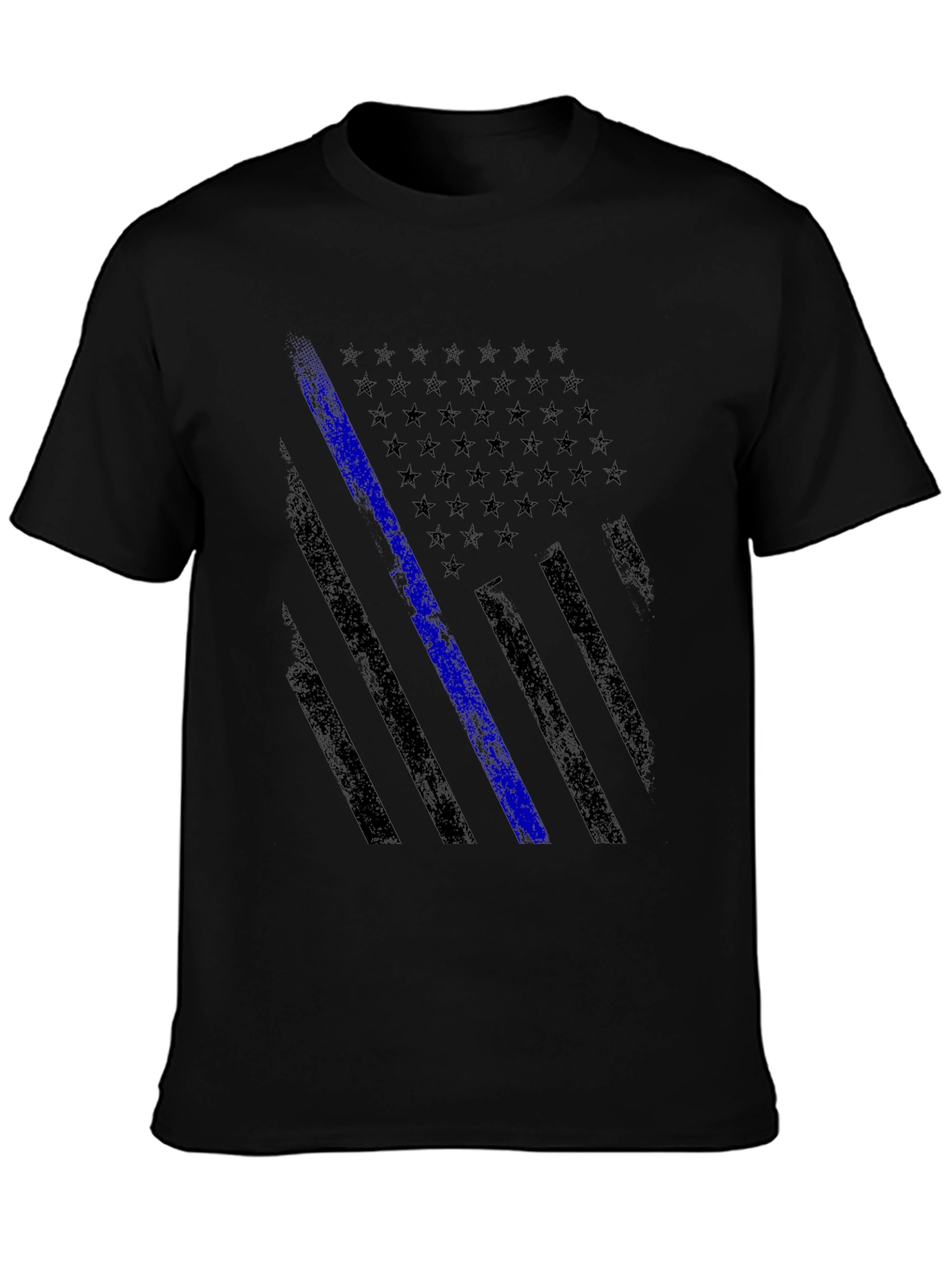 Thin Blue Line American Flag Graphic Tee
