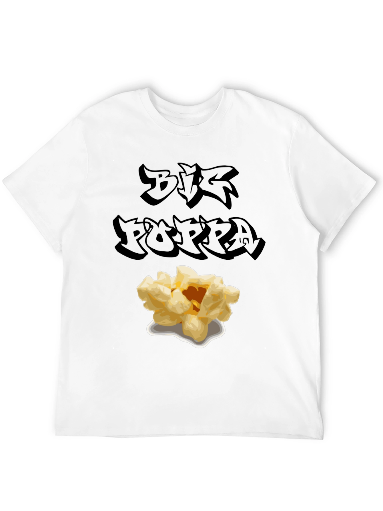 Big Poppa Popcorn Black T-Shirt