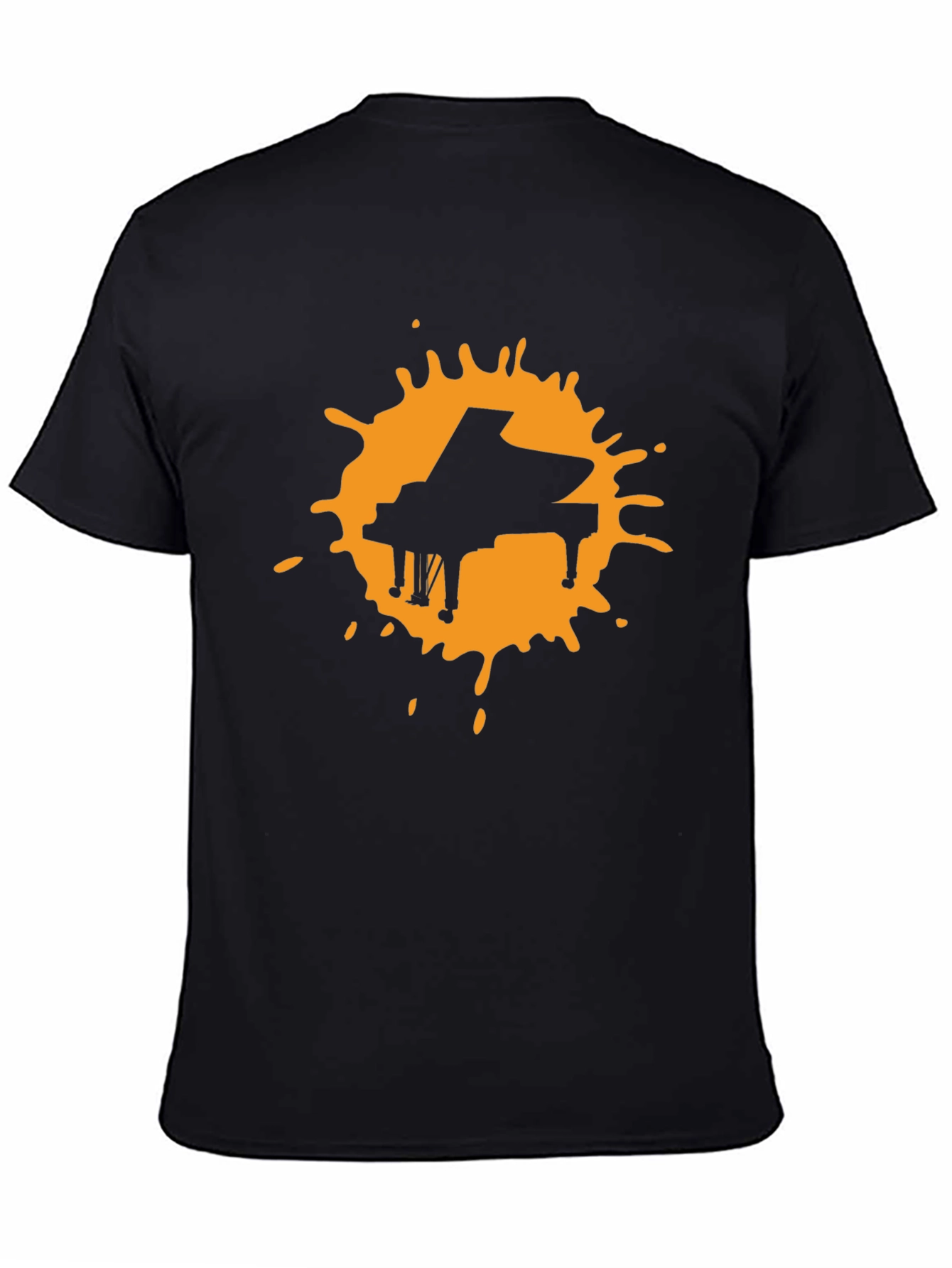 Piano Splash Black Graphic Tee