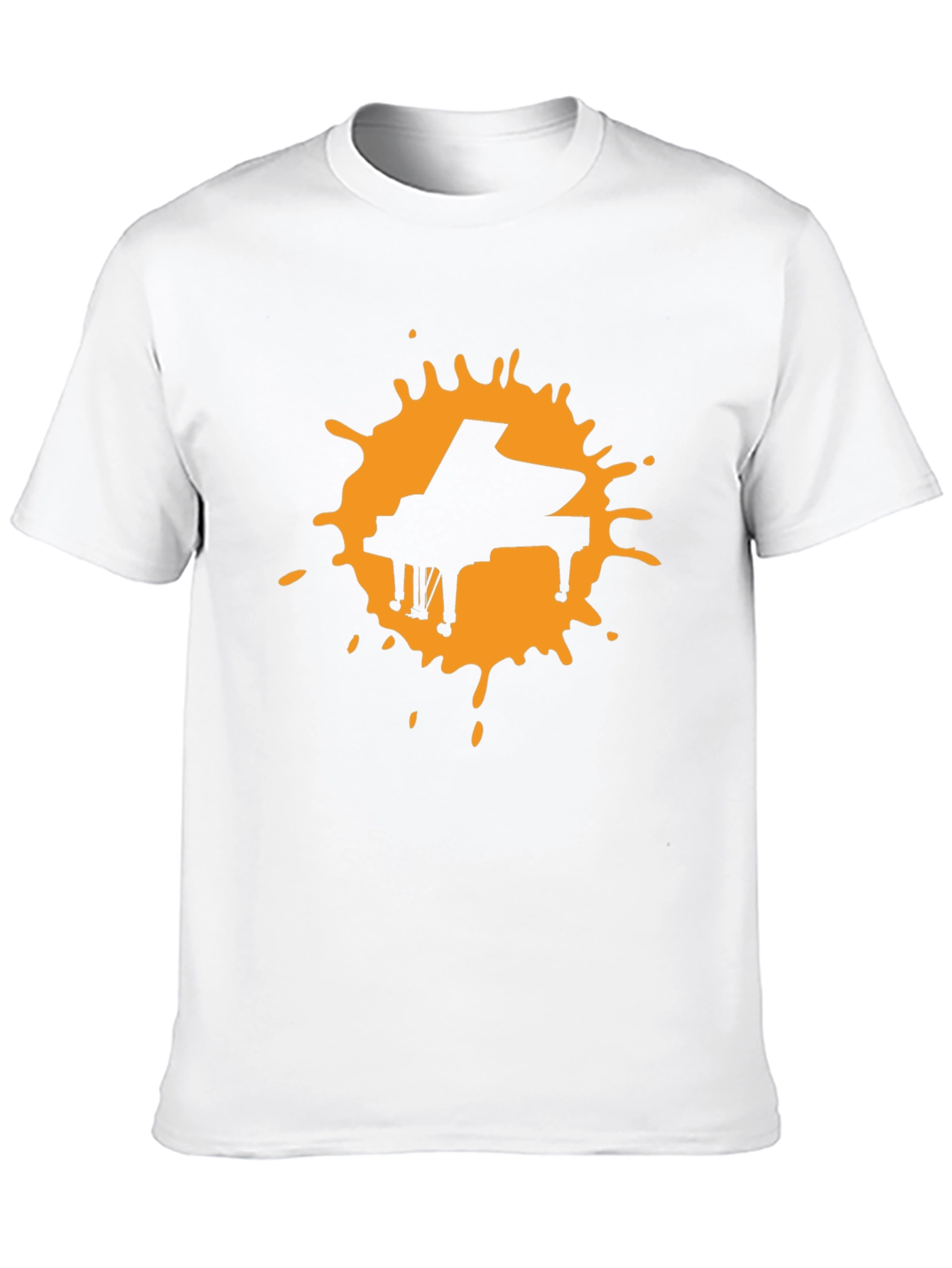 Piano Splash Black Graphic Tee