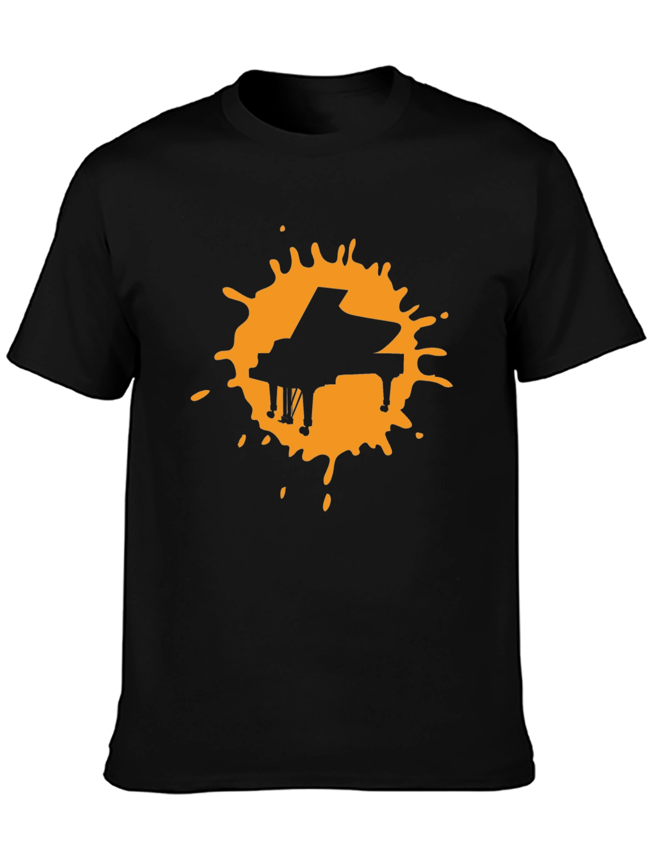 Piano Splash Black Graphic Tee
