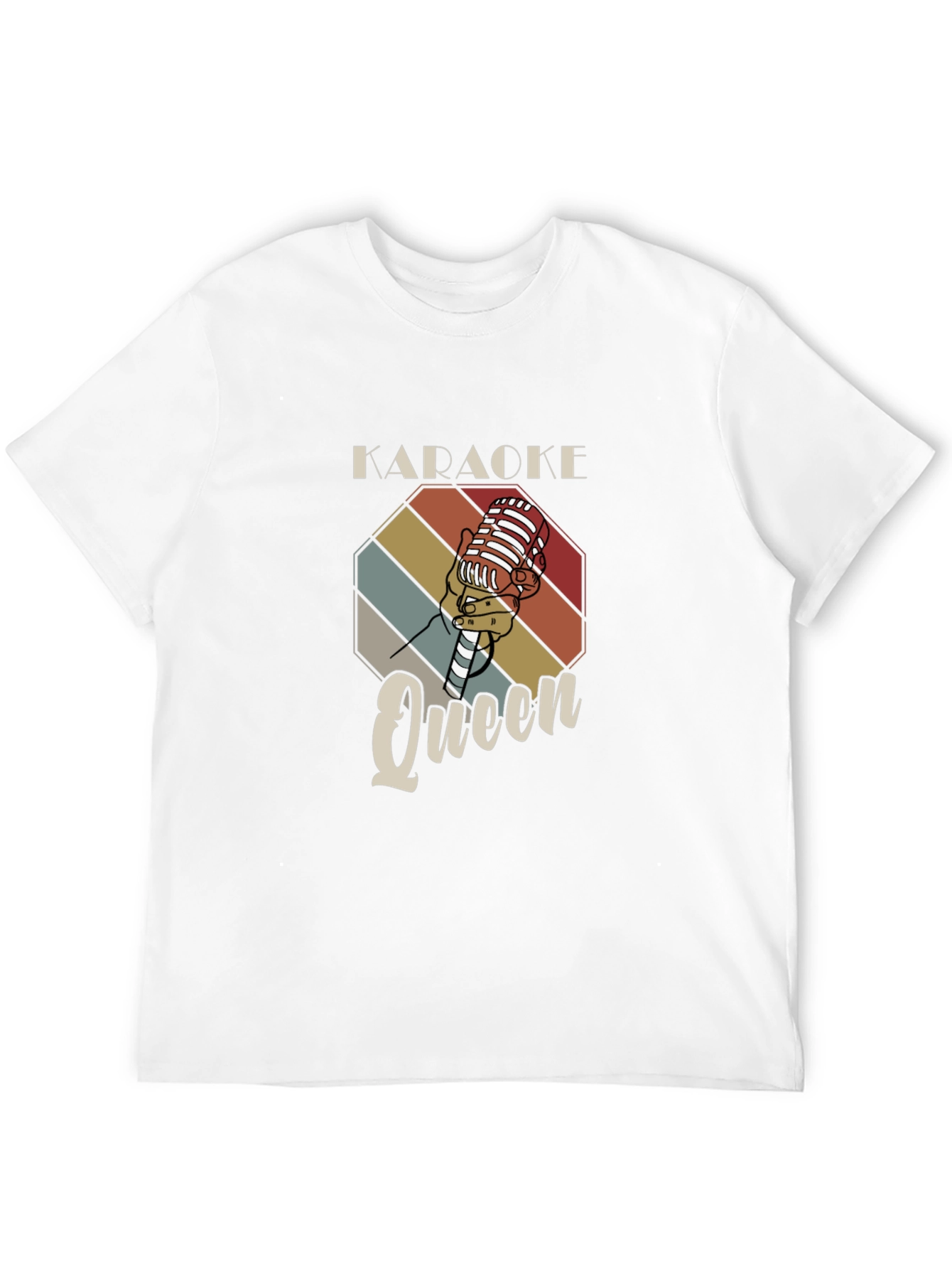 Karaoke Queen T-Shirt - Retro Microphone Design
