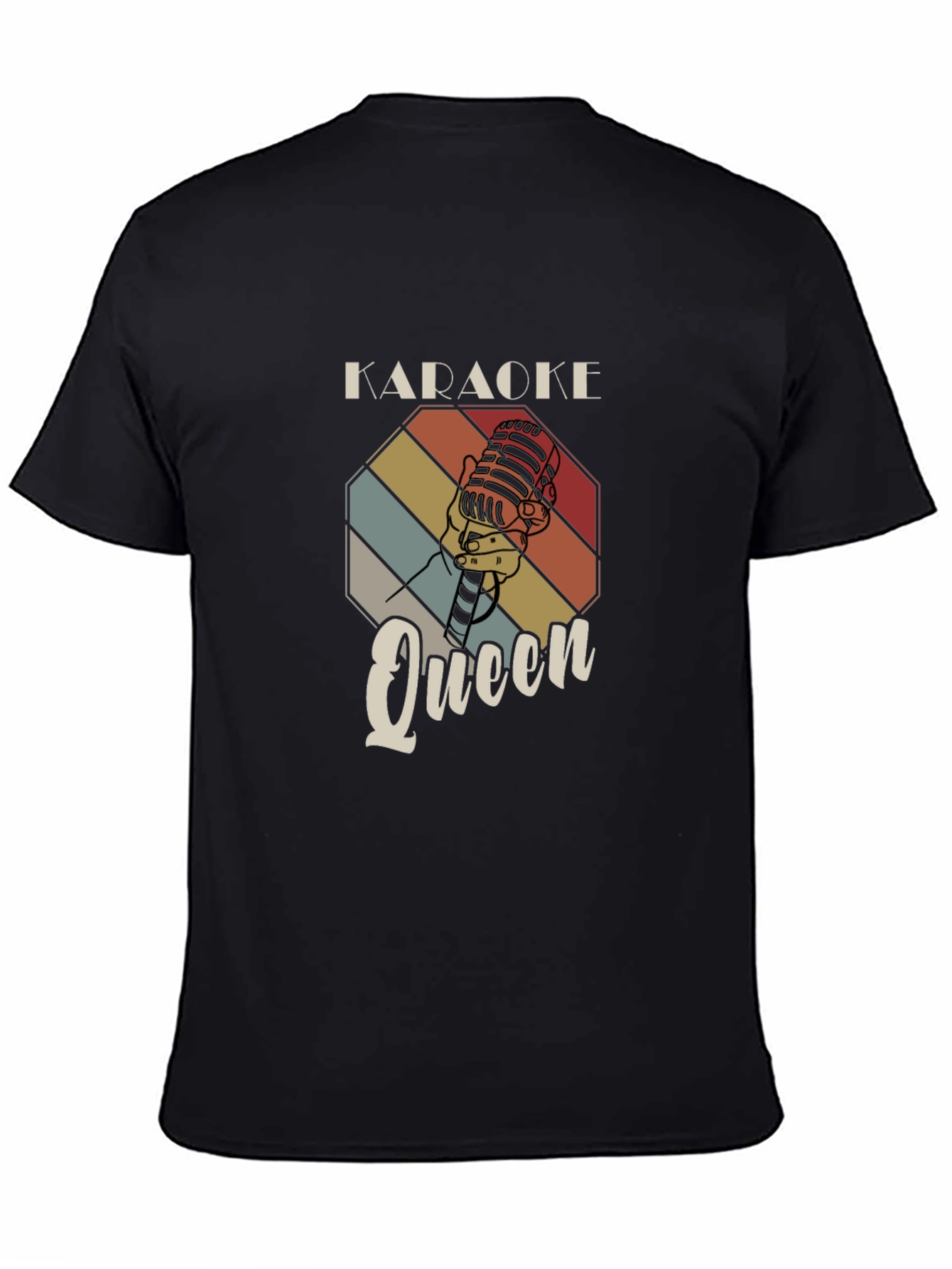 Karaoke Queen T-Shirt - Retro Microphone Design