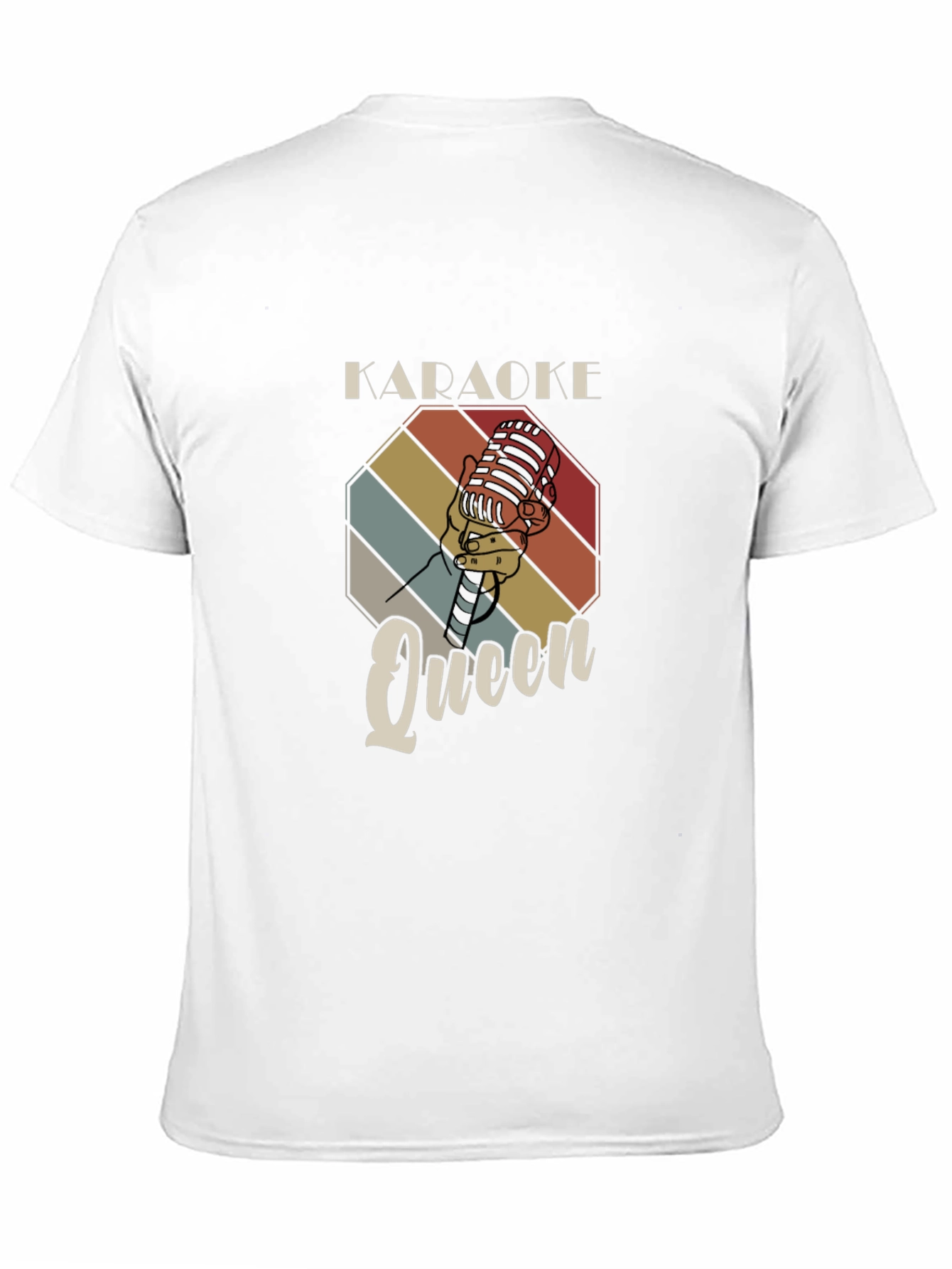 Karaoke Queen T-Shirt - Retro Microphone Design