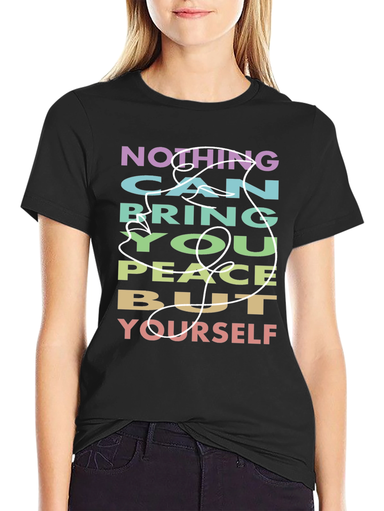 Inspirational Graphic T-Shirt - Peace Within Yourself