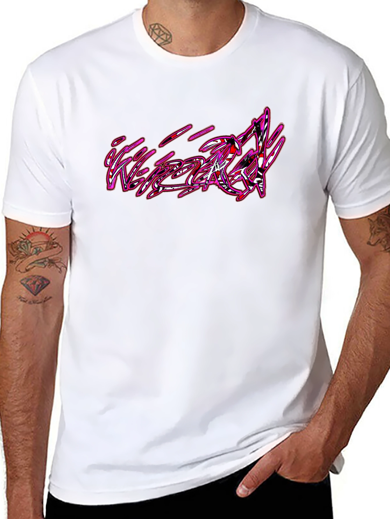 Graphic Print Black Tee - Edgy Style