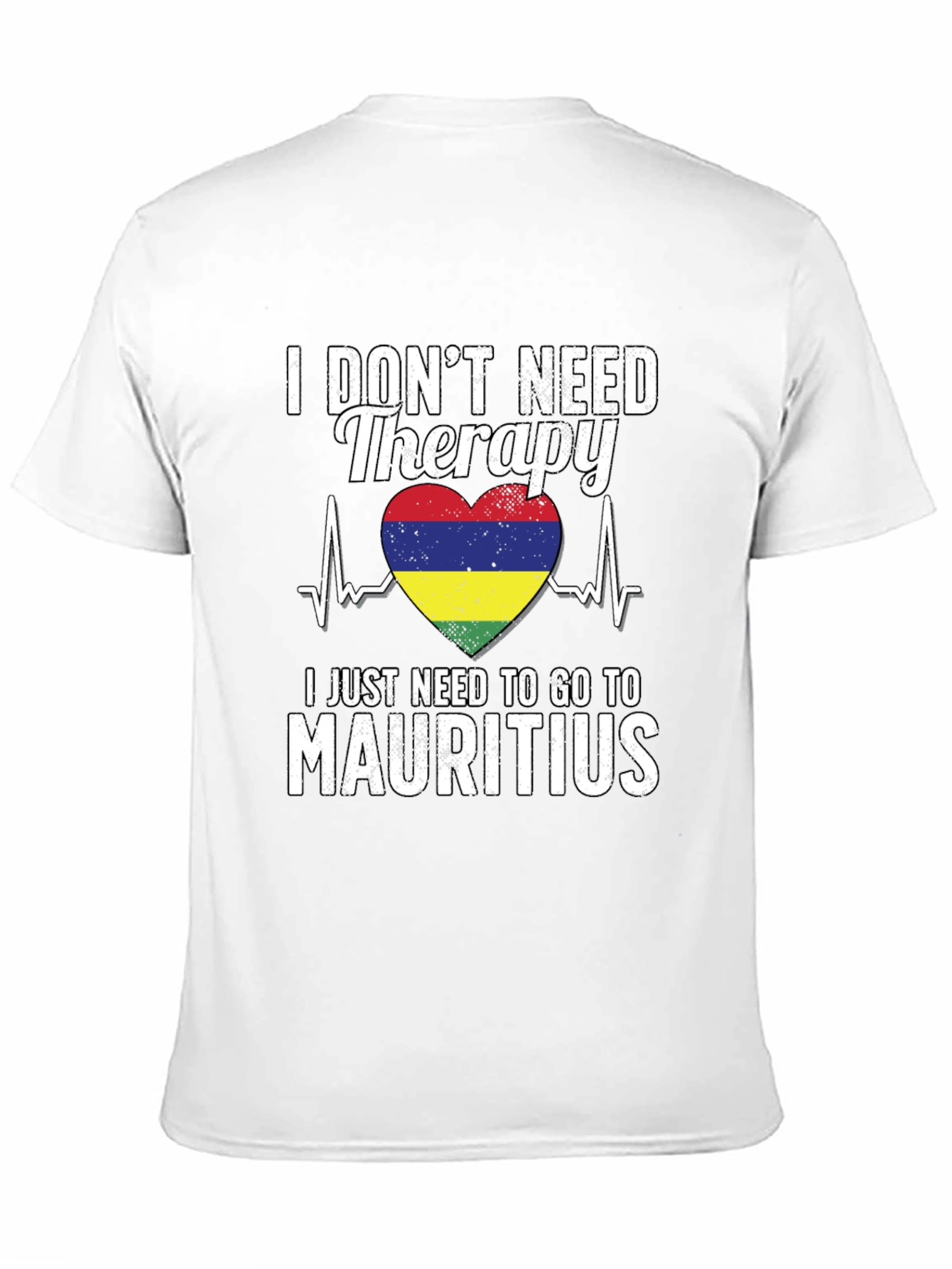 Mauritius Therapy T-Shirt: Heartbeat Flag Tee