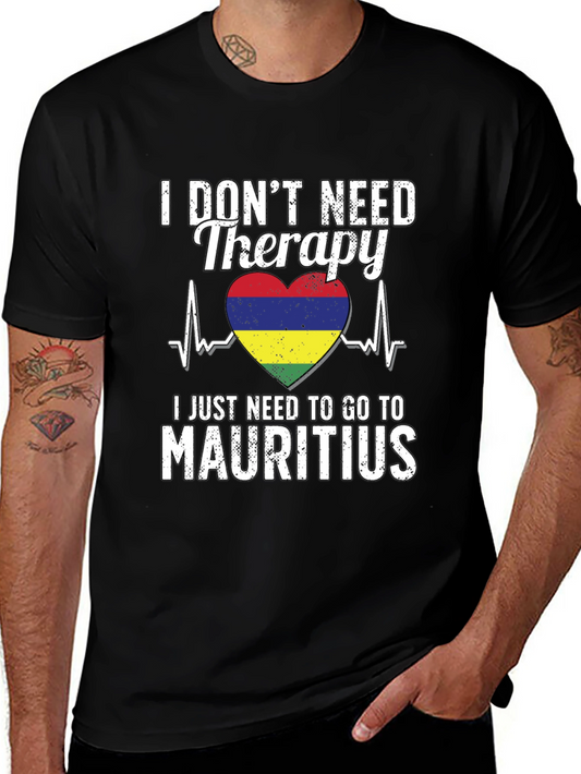 Mauritius Therapy T-Shirt: Heartbeat Flag Tee