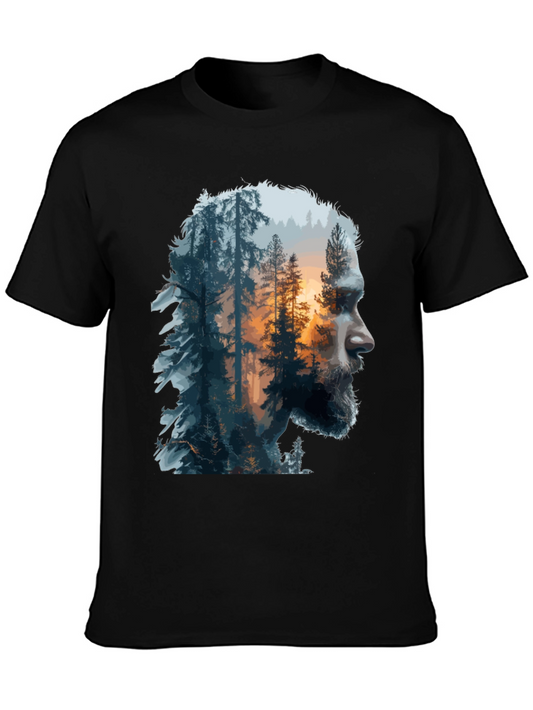 Nature Portrait Graphic Tee - Mens Black T-Shirt