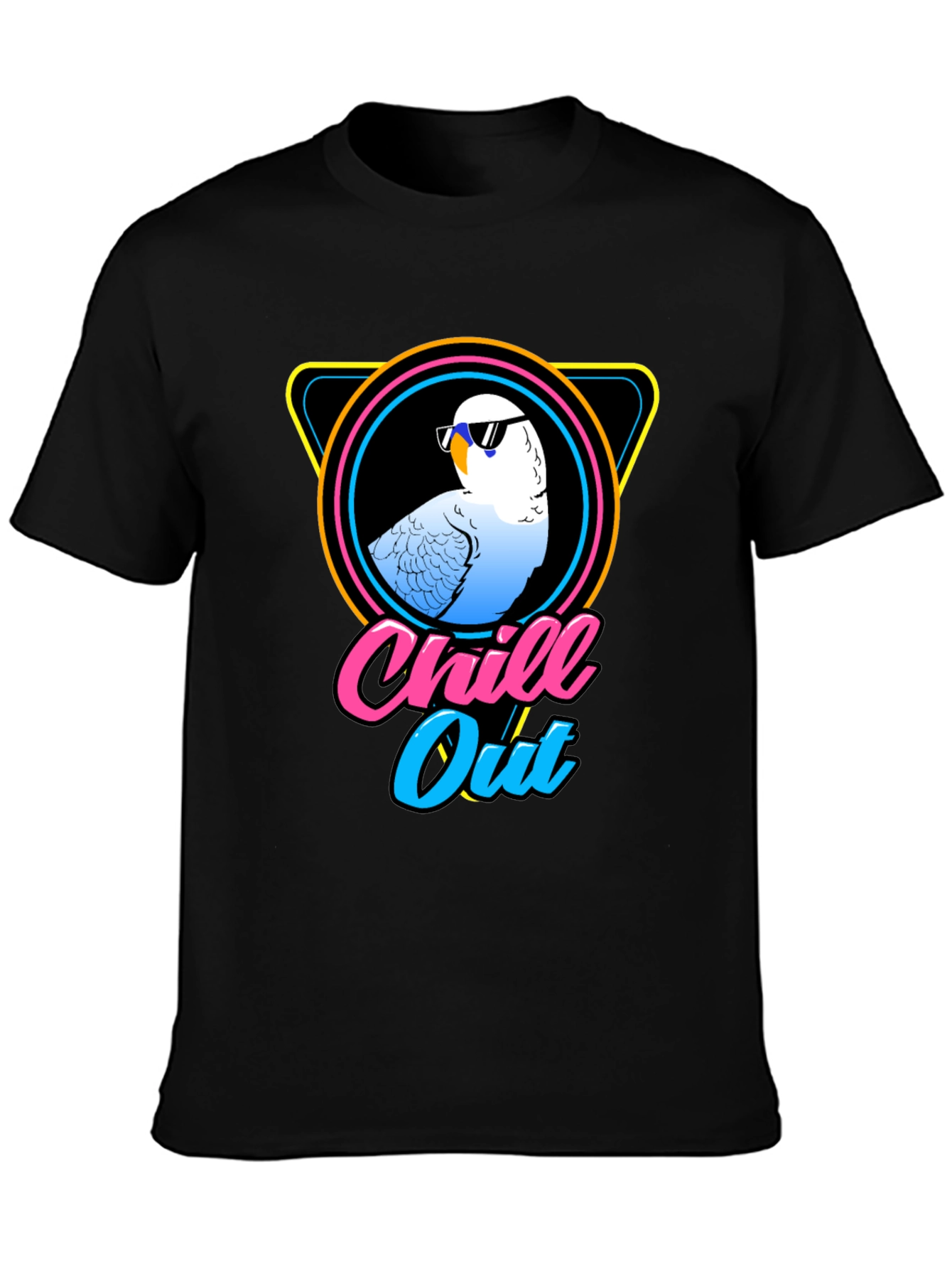 Chill Out Parrot T-Shirt - Cool Retro Design