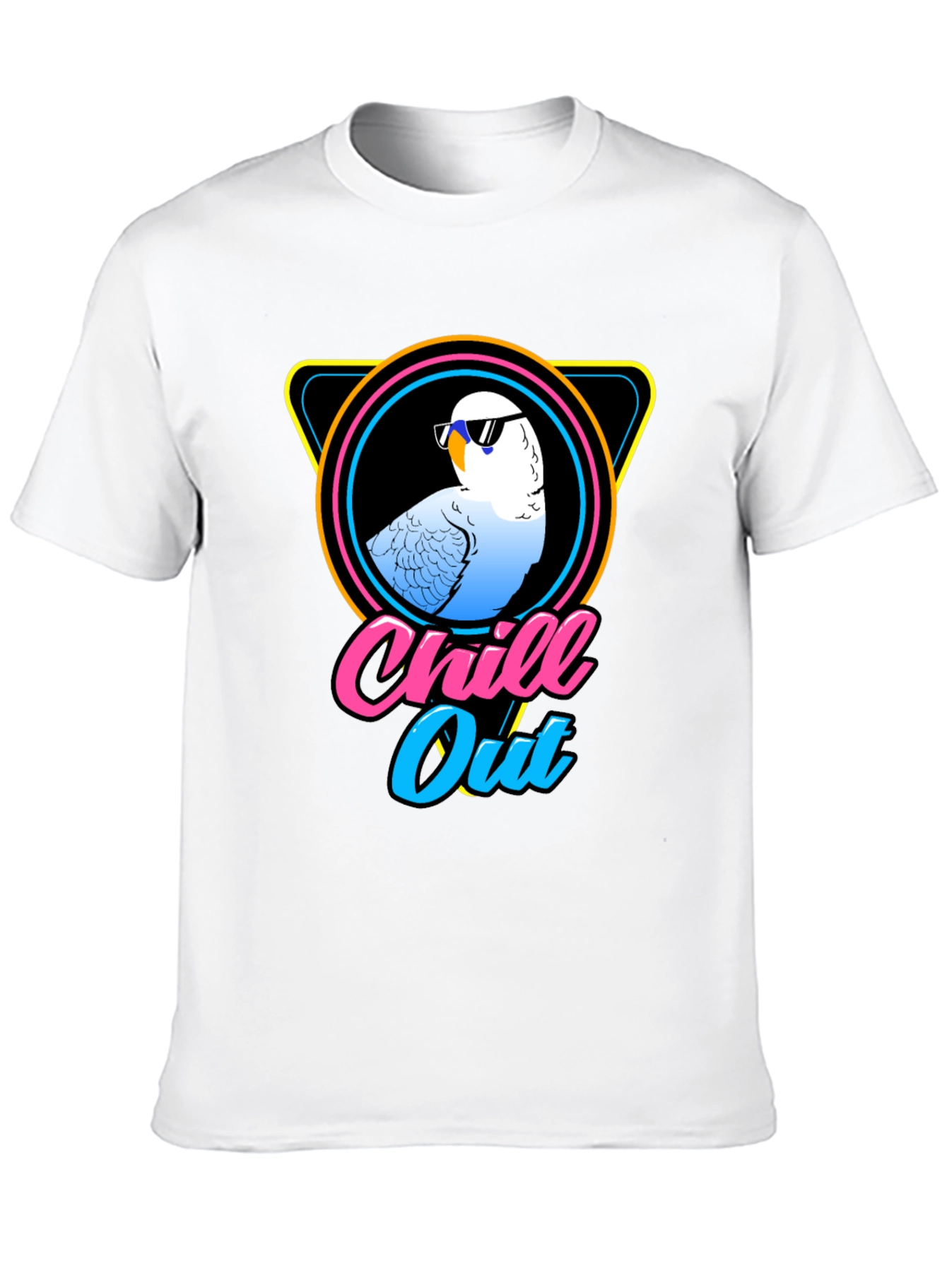Chill Out Parrot T-Shirt - Cool Retro Design