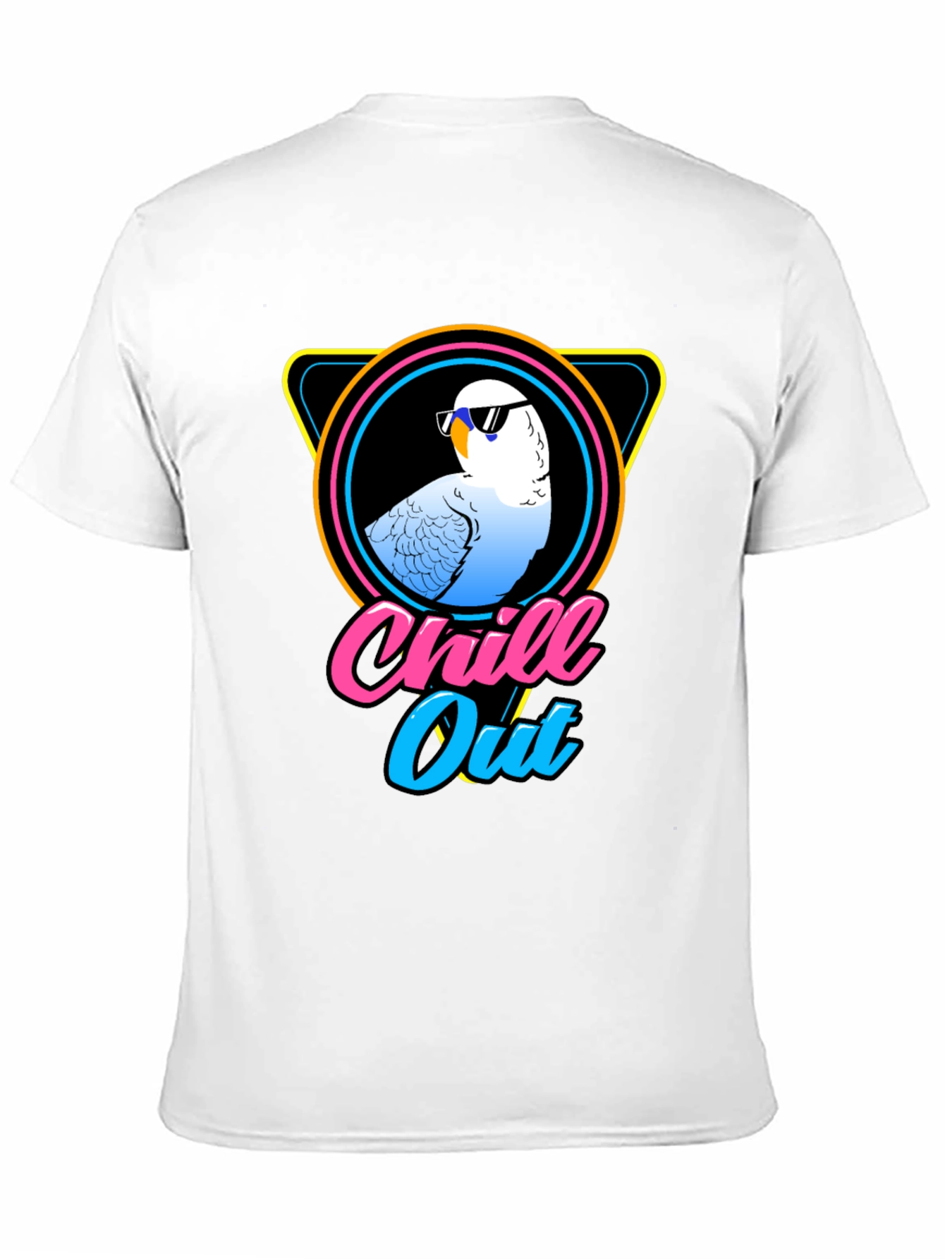Chill Out Parrot T-Shirt - Cool Retro Design