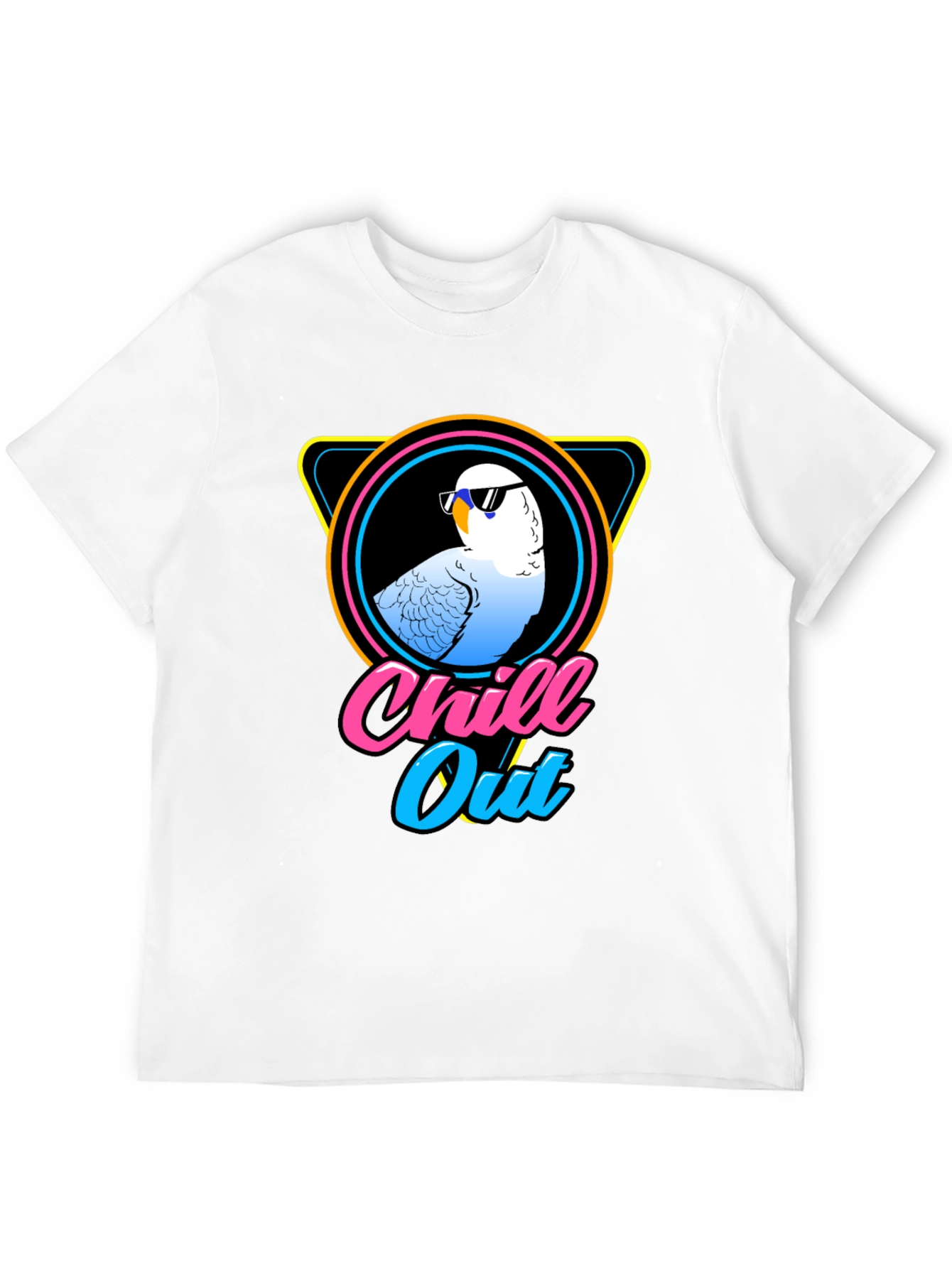 Chill Out Parrot T-Shirt - Cool Retro Design