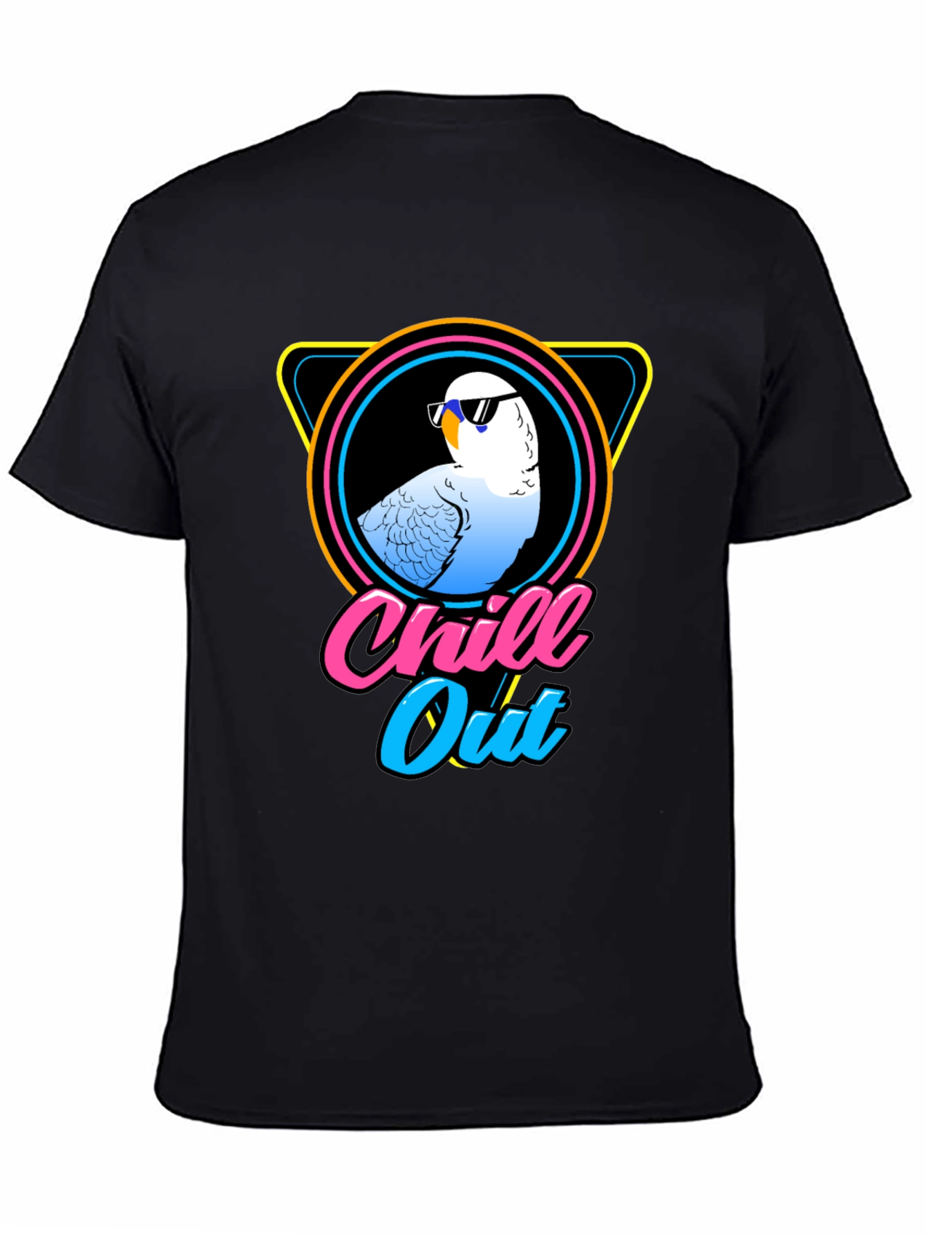 Chill Out Parrot T-Shirt - Cool Retro Design
