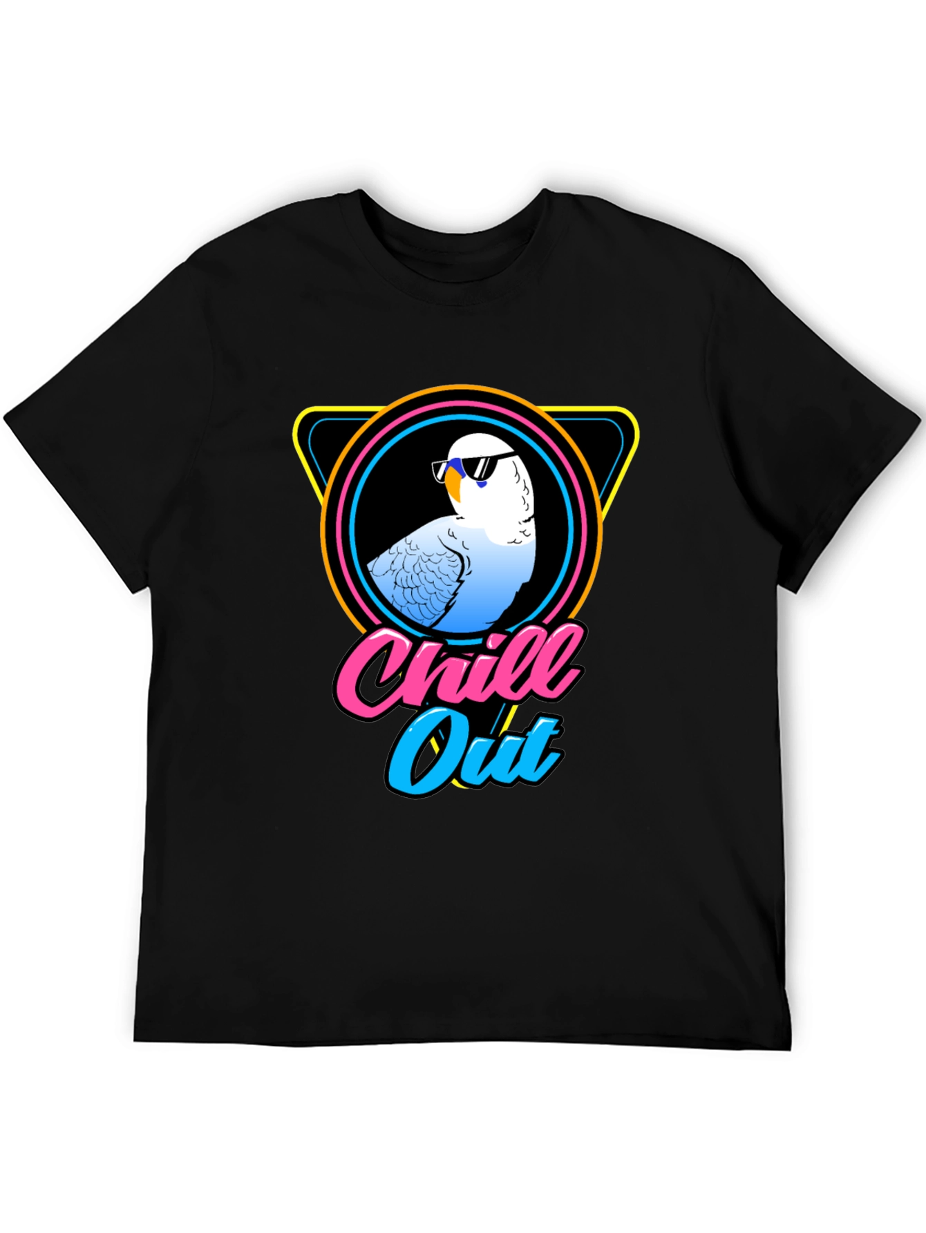 Chill Out Parrot T-Shirt - Cool Retro Design