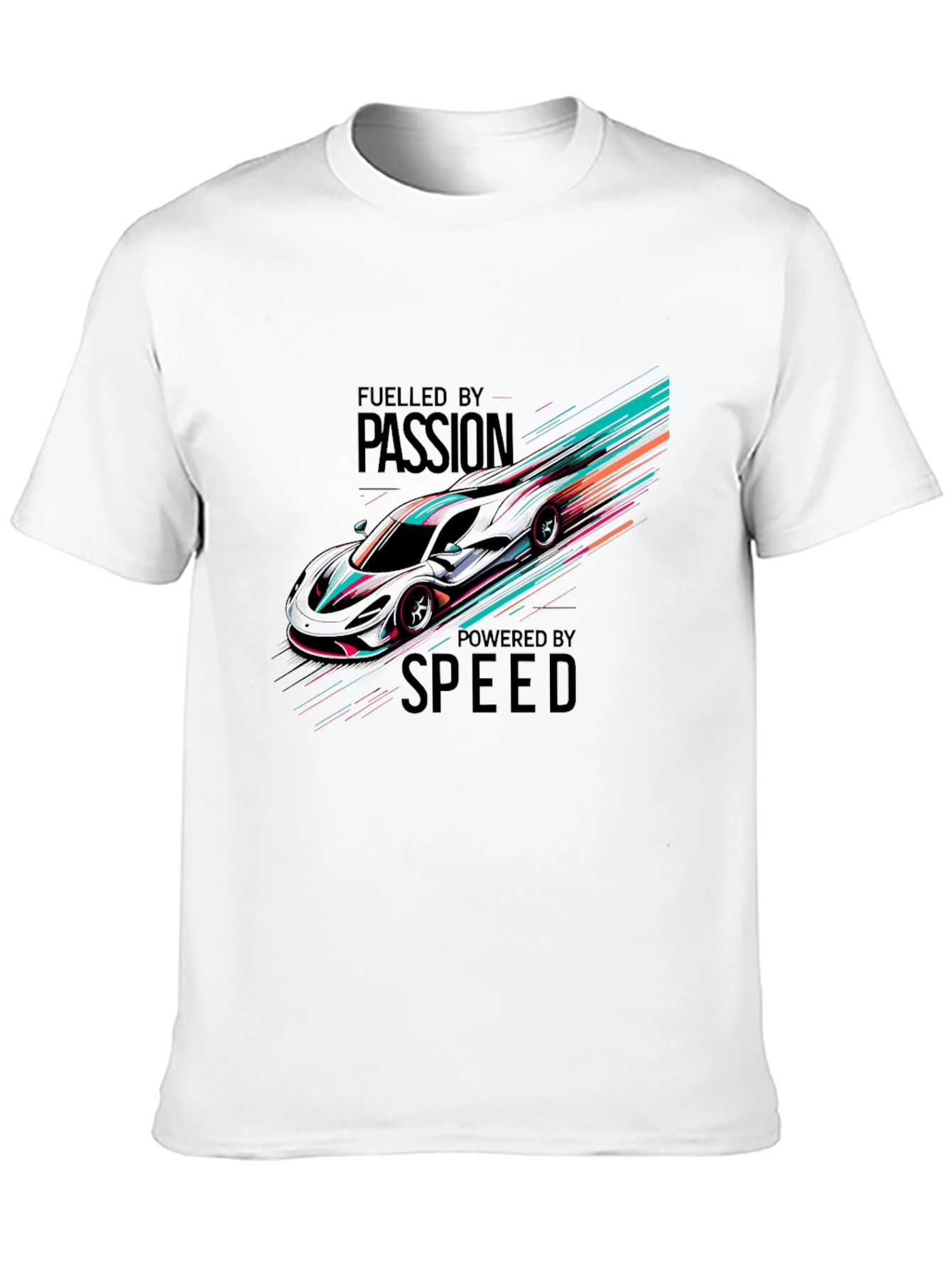 Fueled By Passion Car Graphic Black T-Shirt