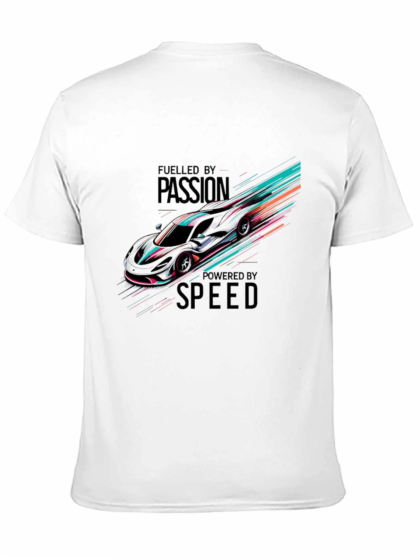 Fueled By Passion Car Graphic Black T-Shirt