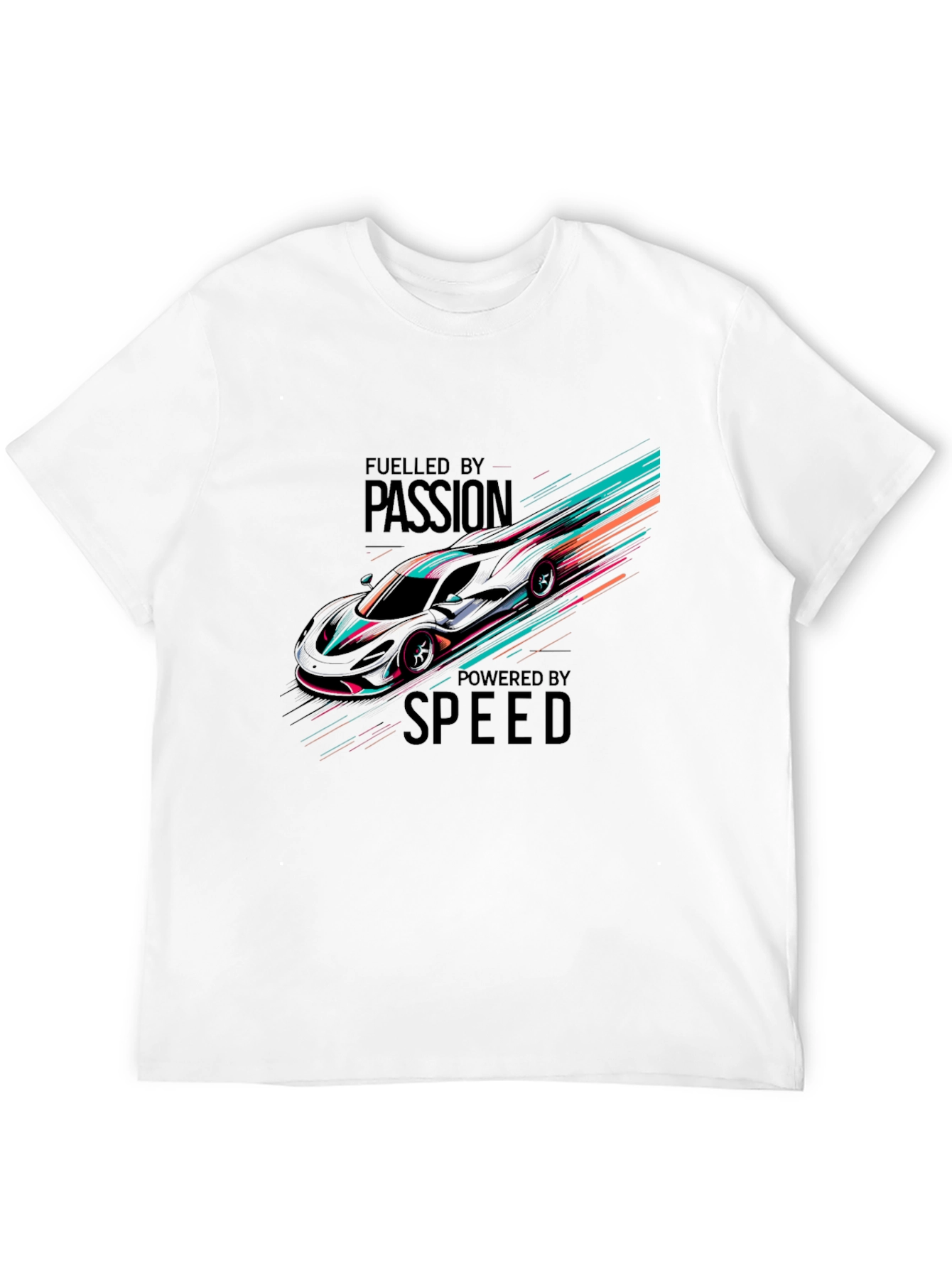 Fueled By Passion Car Graphic Black T-Shirt
