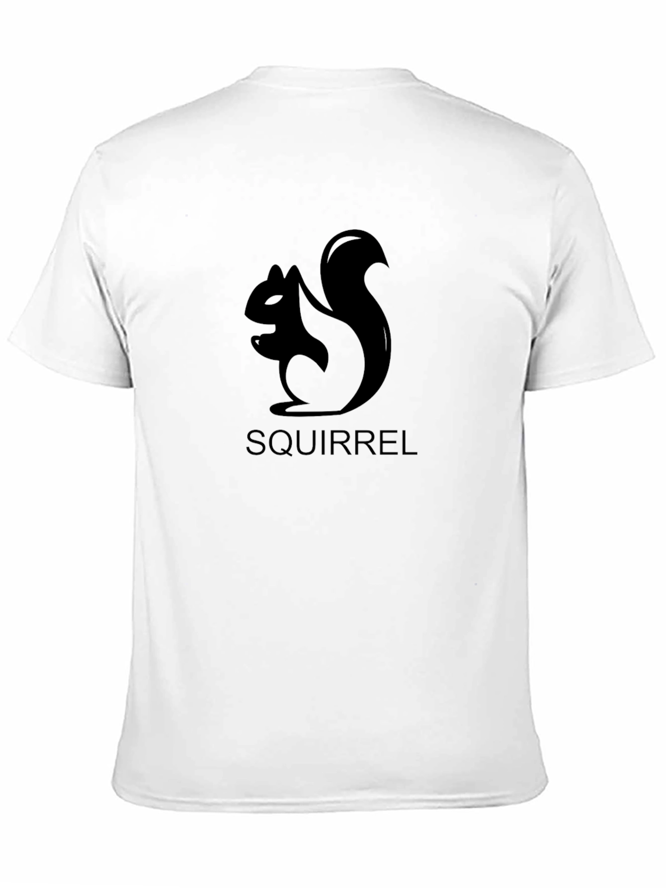 Squirrel Graphic Tee - Black Cotton T-Shirt