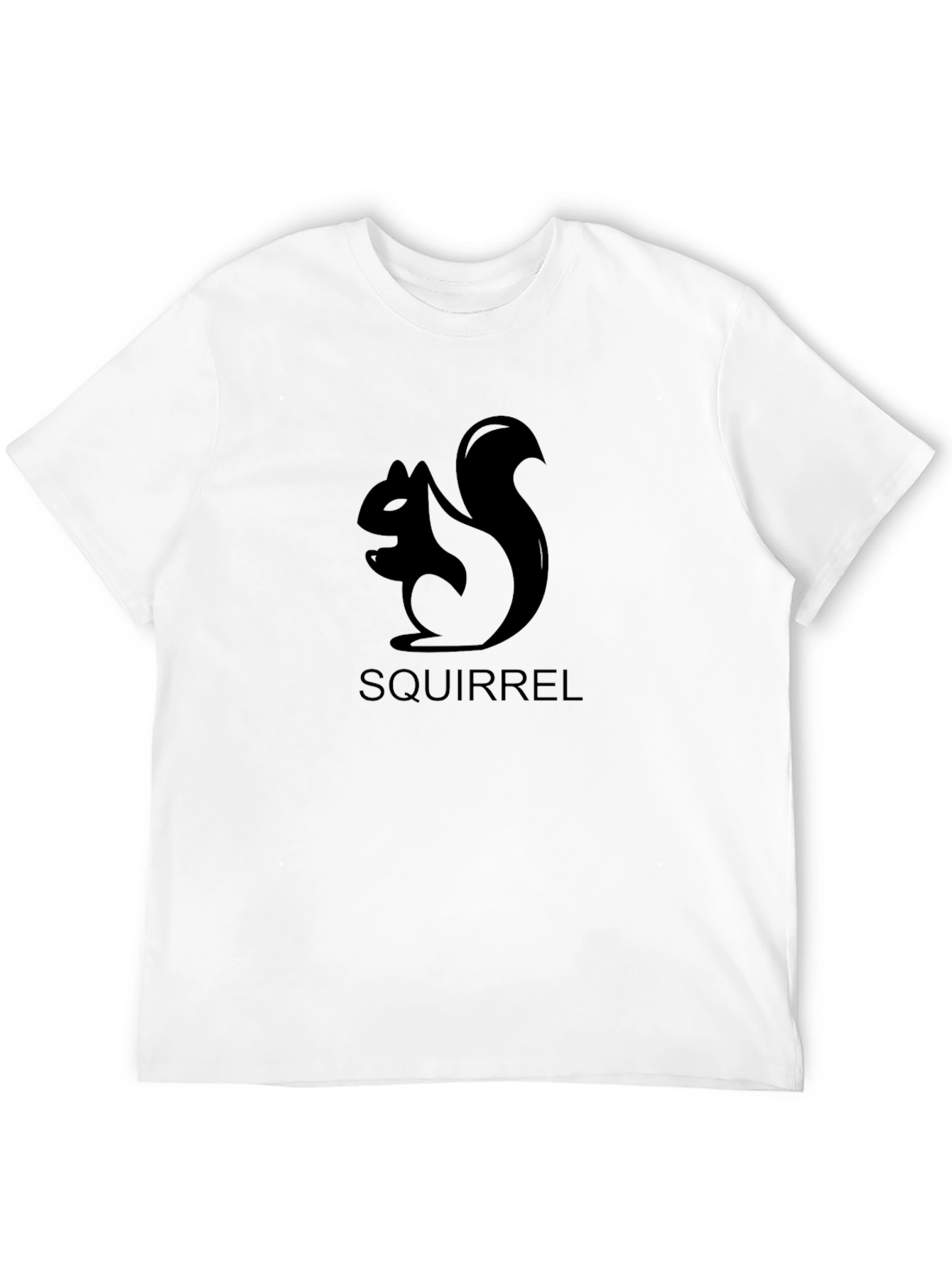 Squirrel Graphic Tee - Black Cotton T-Shirt