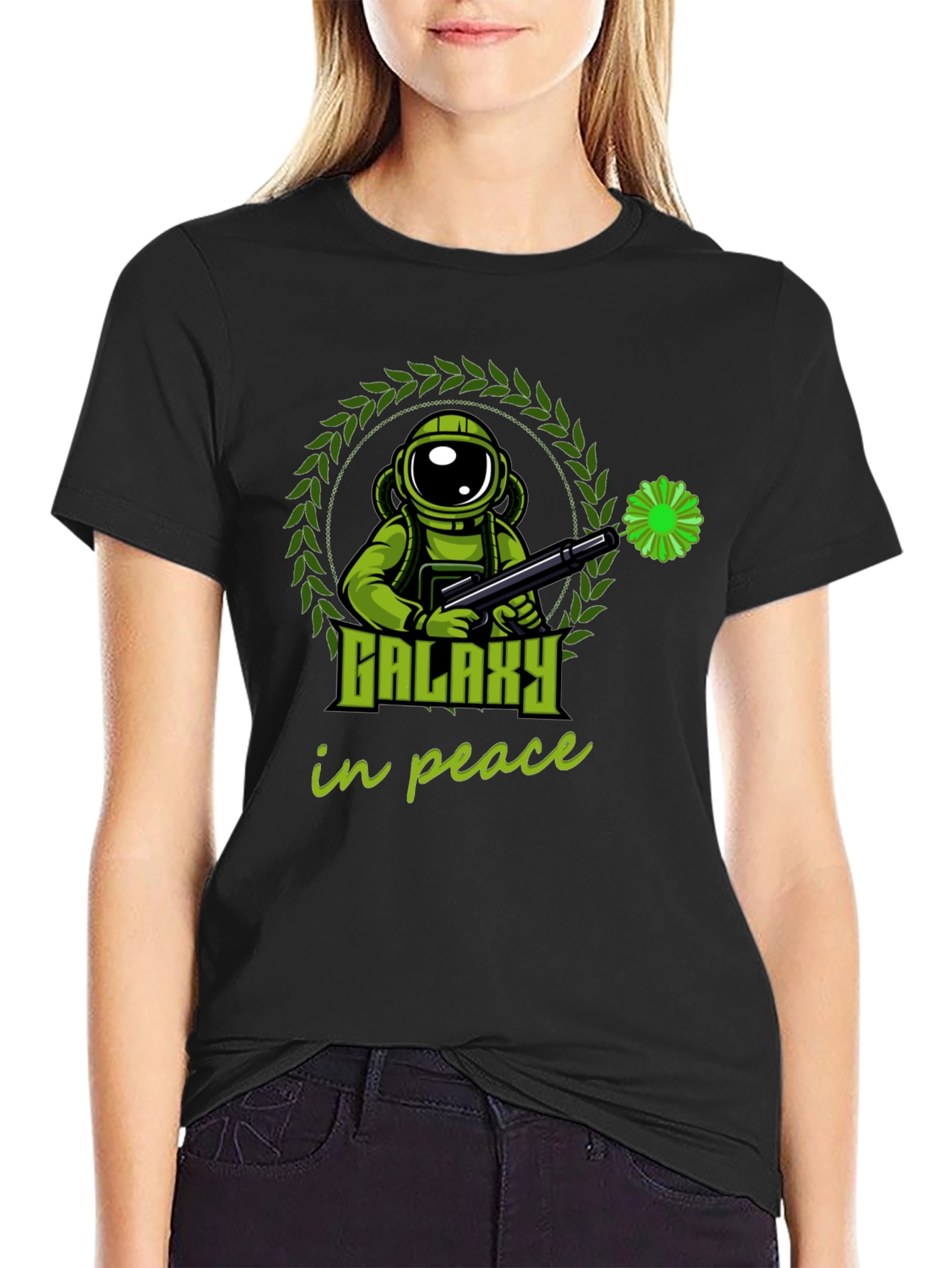 Galaxy in Peace T-Shirt - Astronaut Graphic Tee