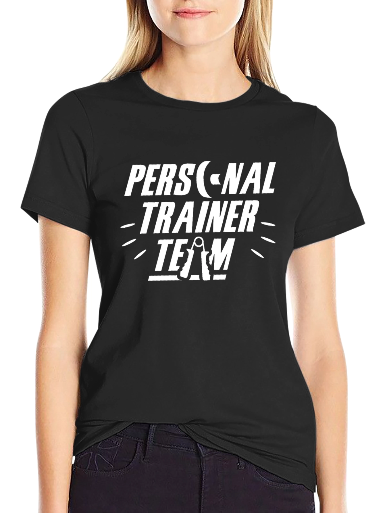 Personal Trainer Team Black T-Shirt Fitness Workout Gym