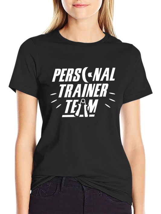 Personal Trainer Team Black T-Shirt Fitness Workout Gym