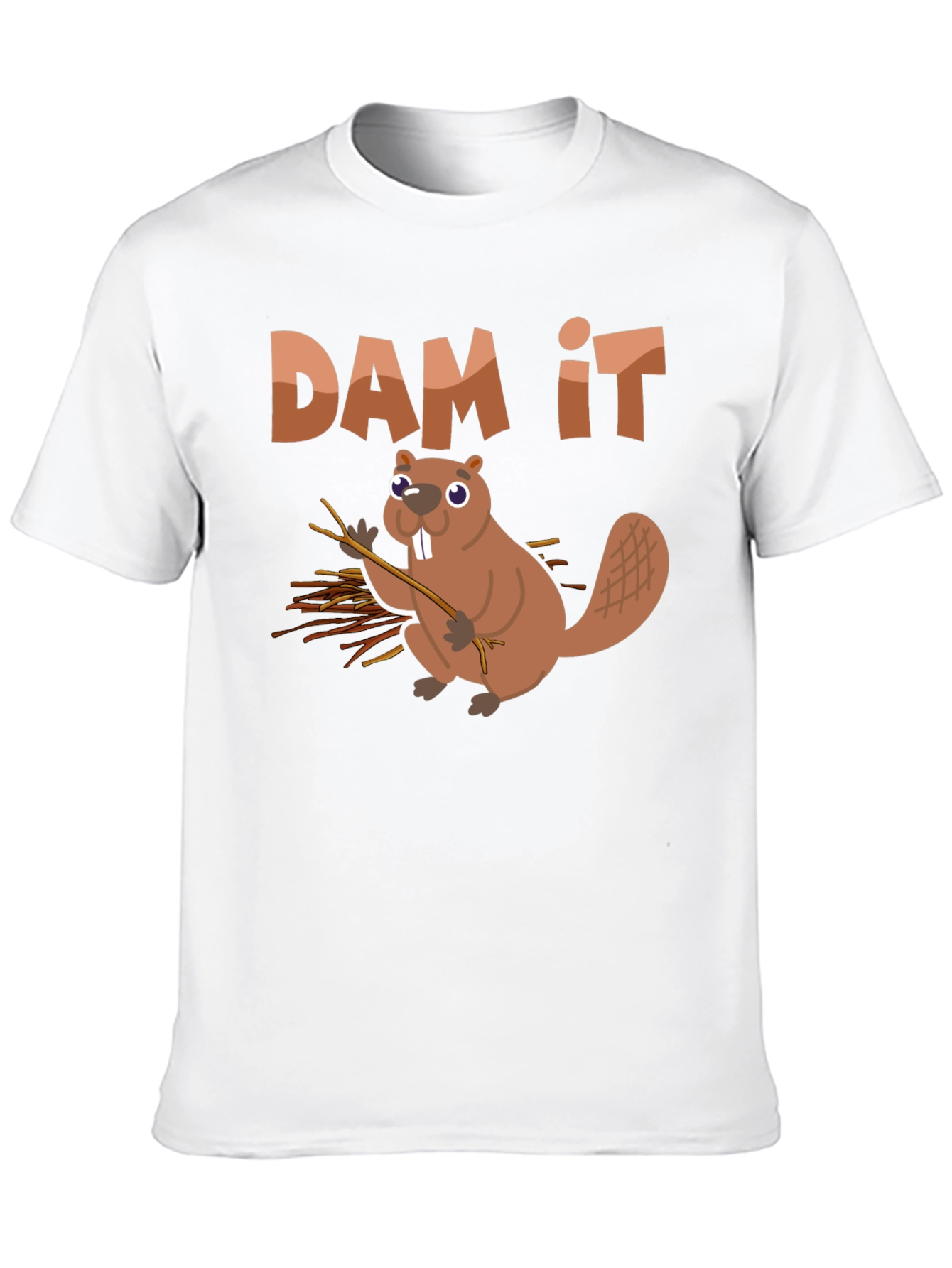 Funny Beaver Dam It Graphic T-Shirt