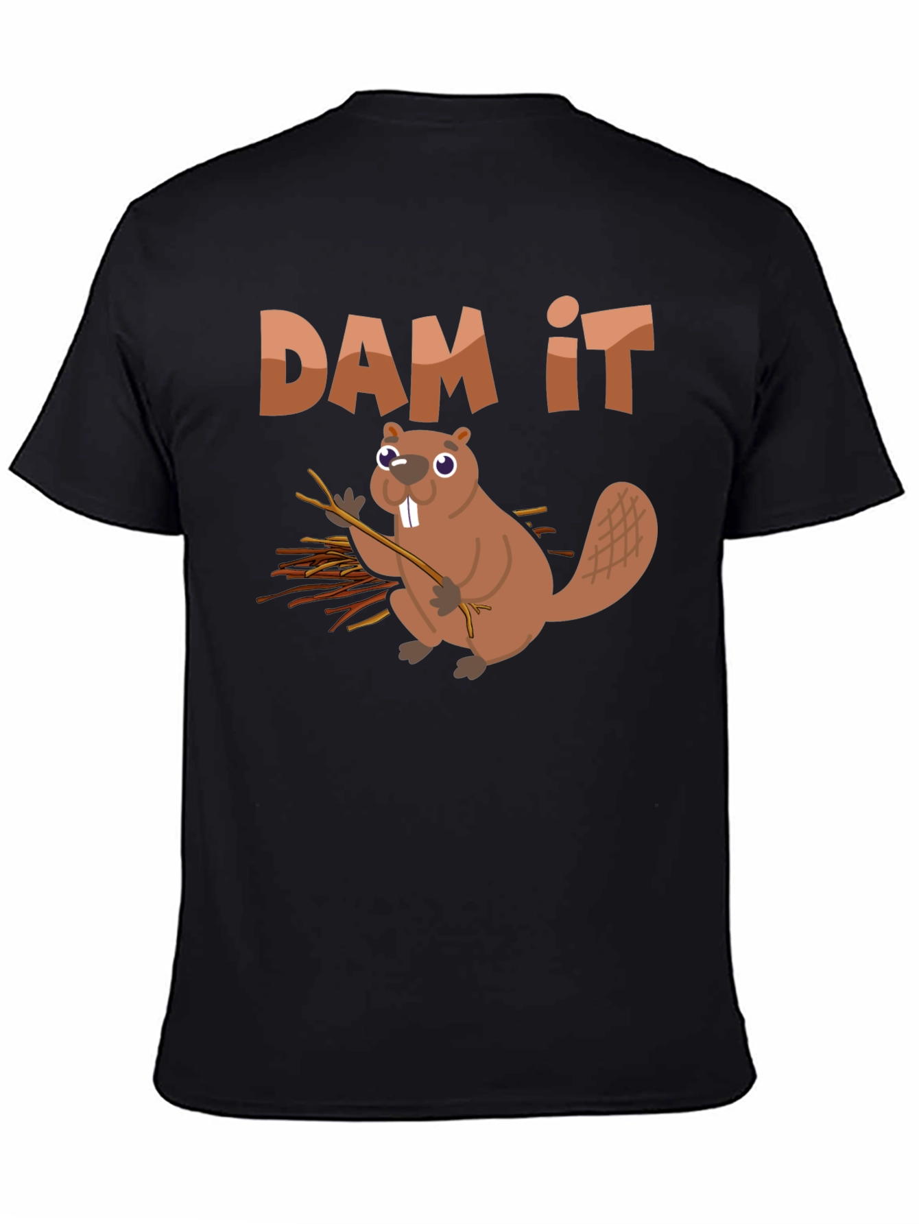 Funny Beaver Dam It Graphic T-Shirt