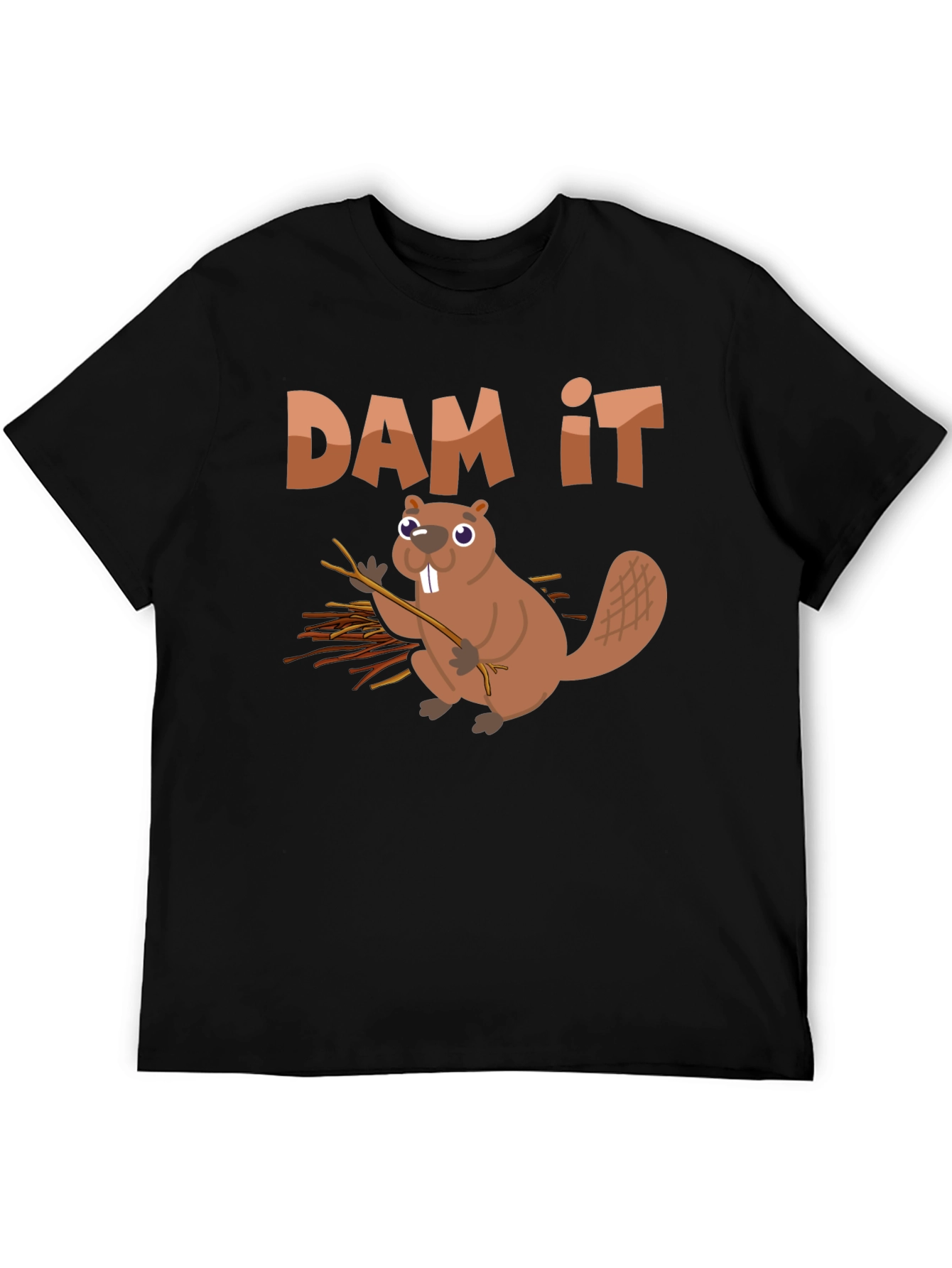 Funny Beaver Dam It Graphic T-Shirt